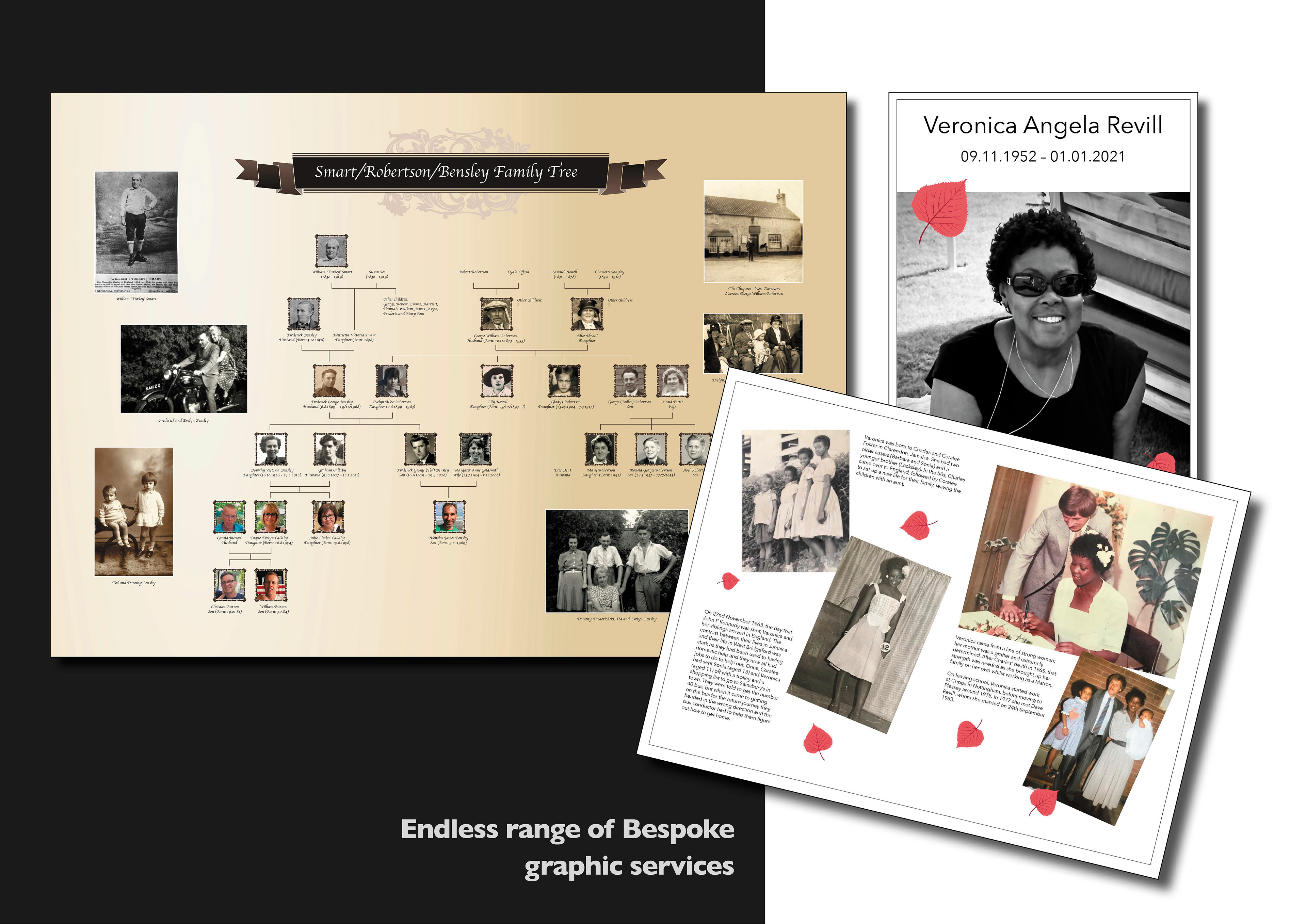 NicBenzDesign; Family Trees, Invites, Event Flyers and anything Bespoke.