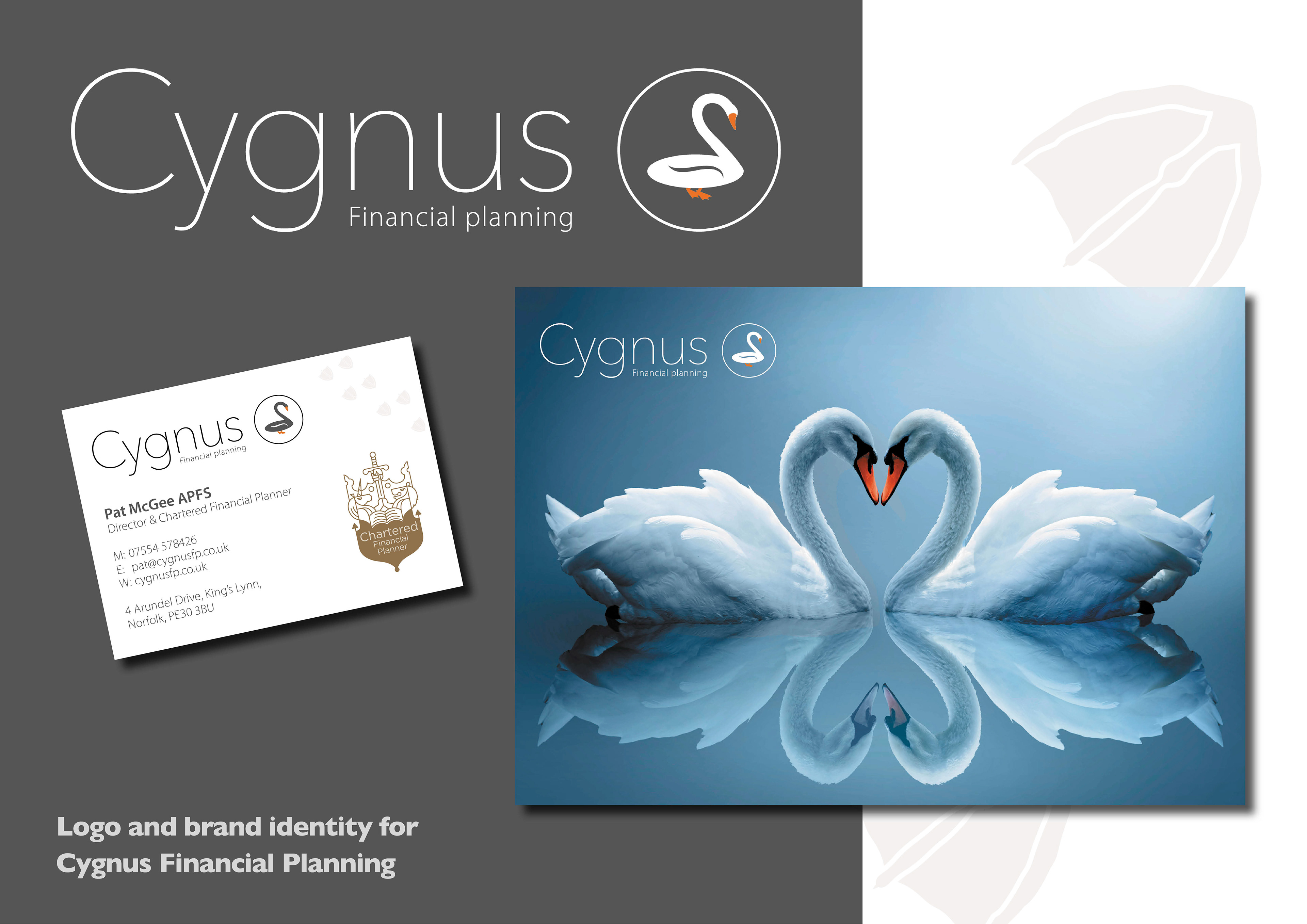 NicBenzDesign brand identity and logo design for Cycnus Financial Planning.