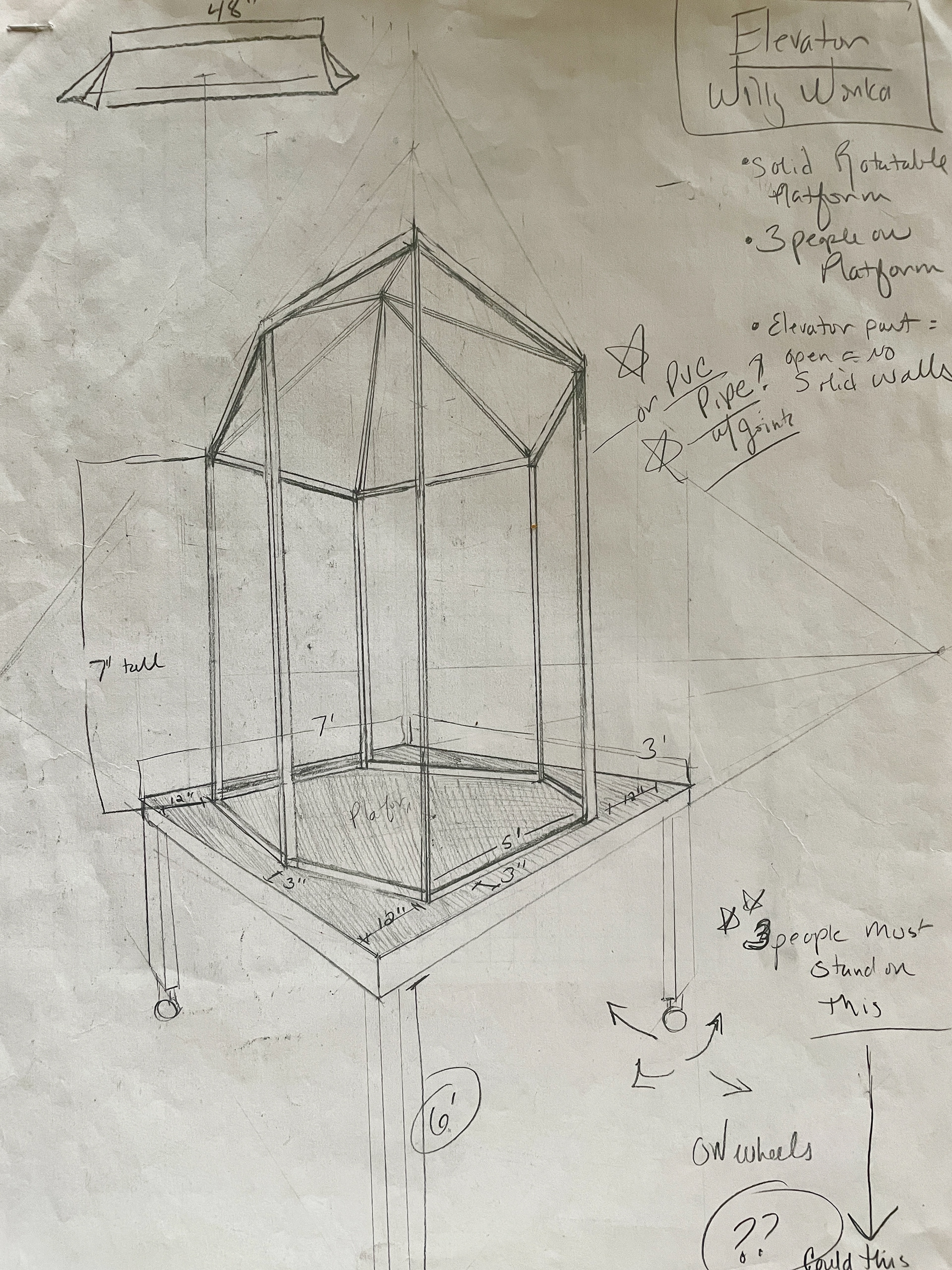 Willy Wonka Glass Elevator Design