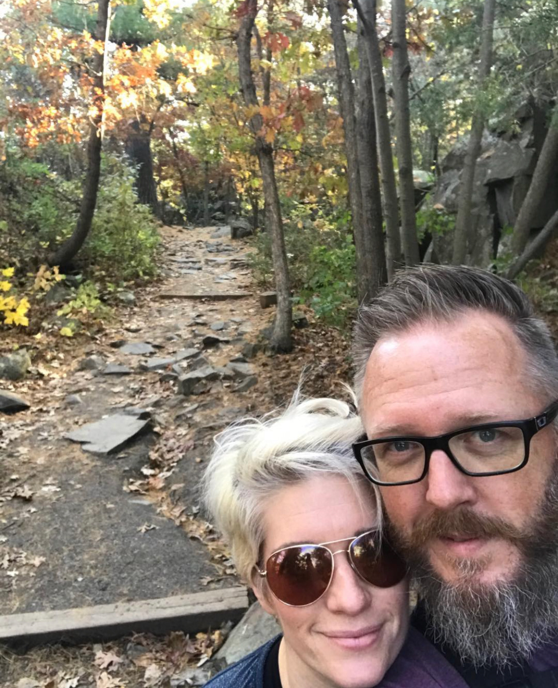 I go to the woods.