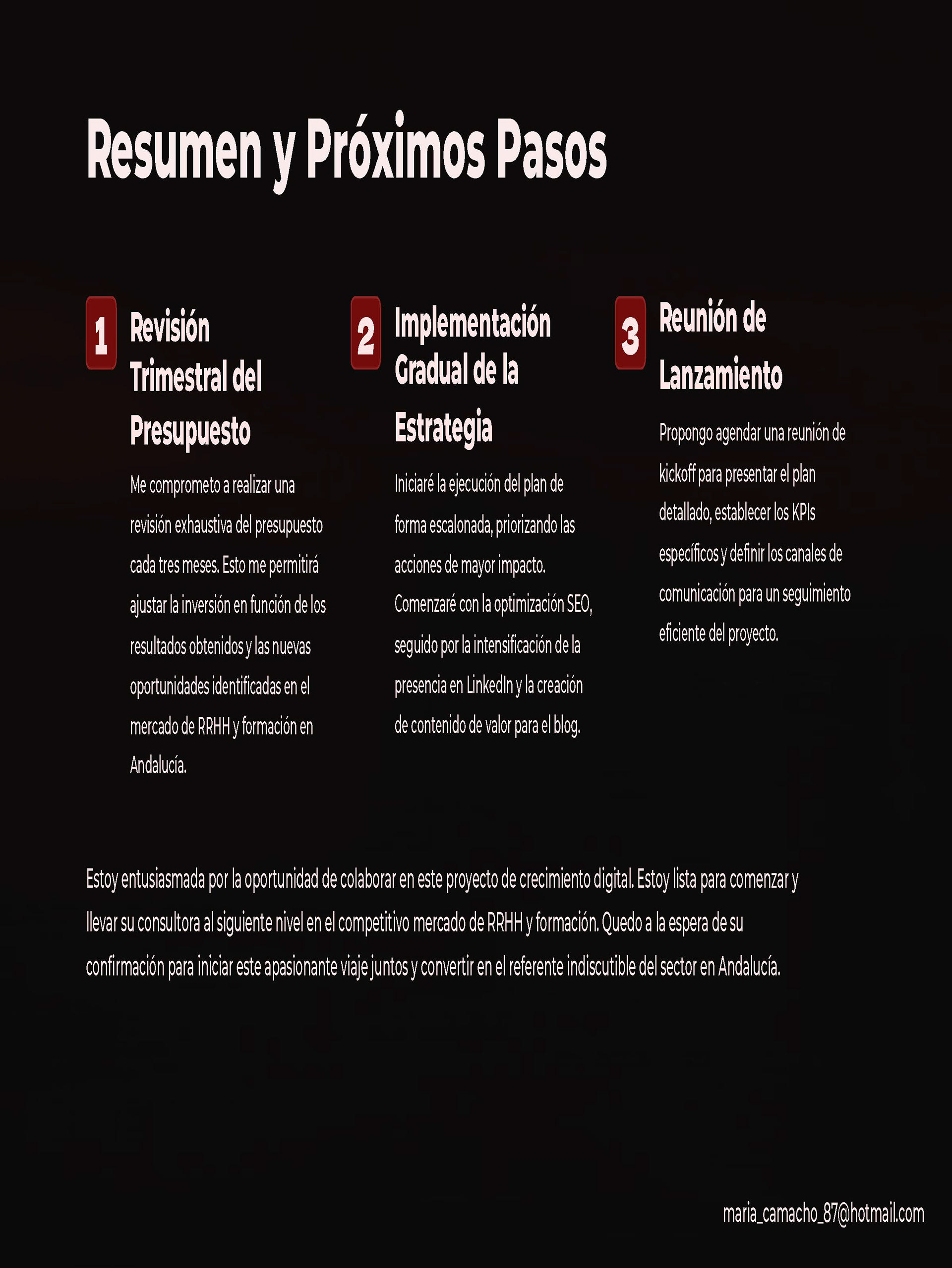 Maquetación propuesta Marketing
