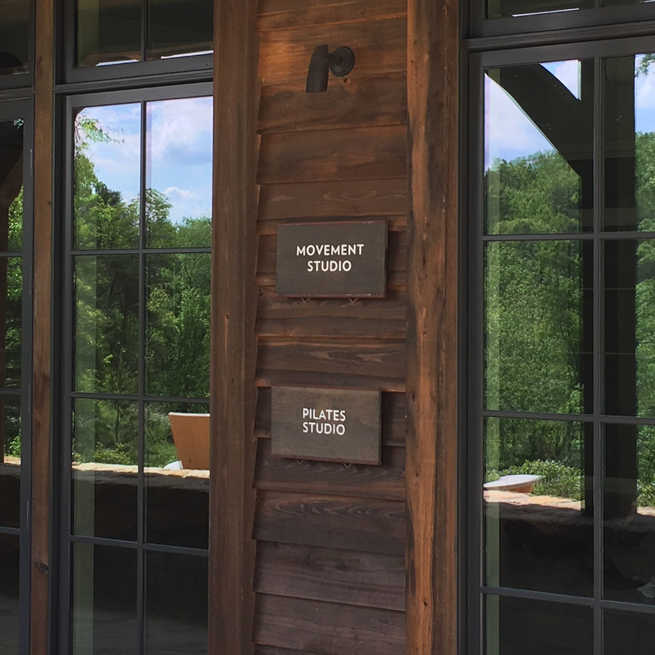 antiqued Blackberry Mountain signage