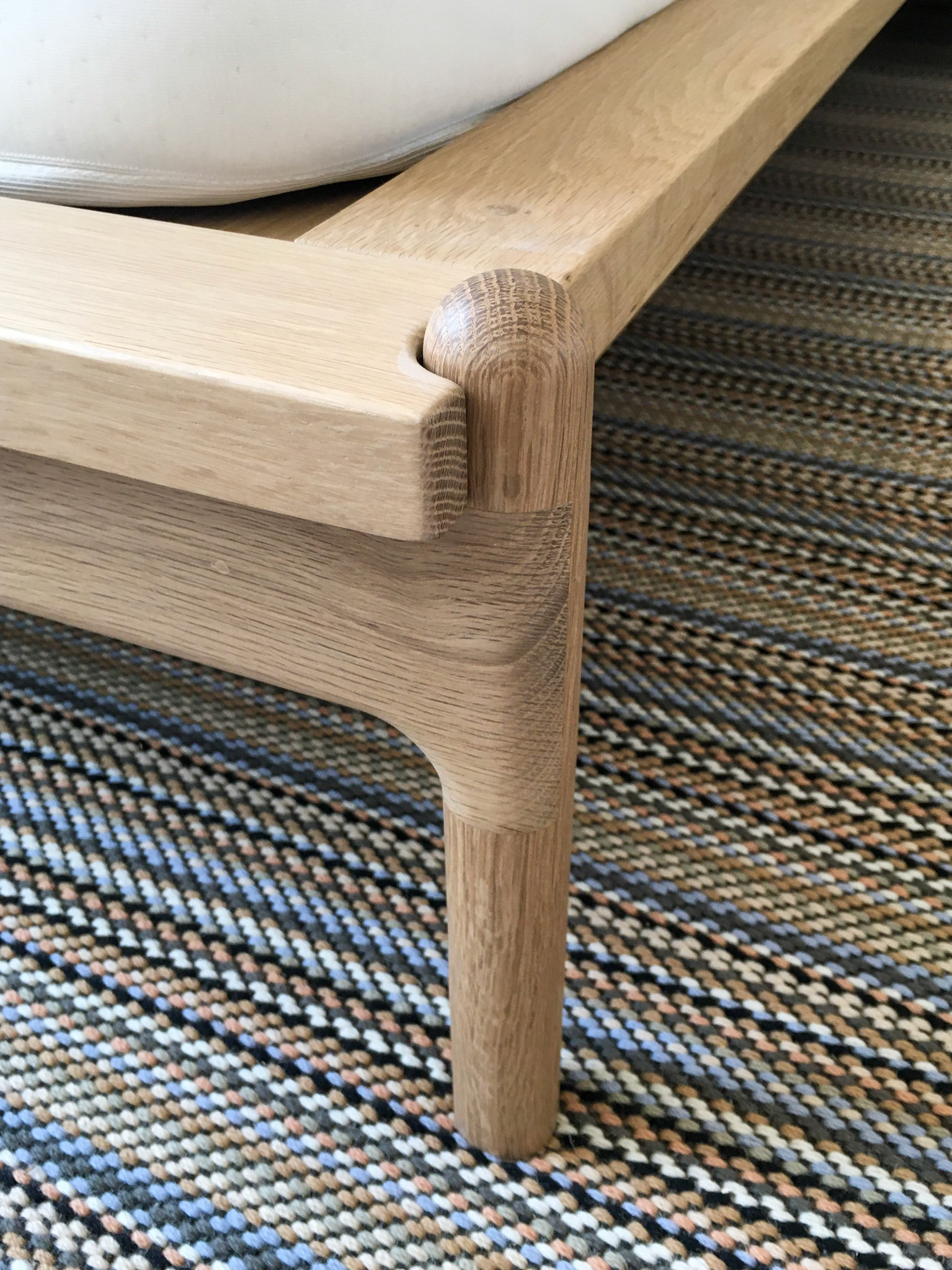 white oak bed joinery