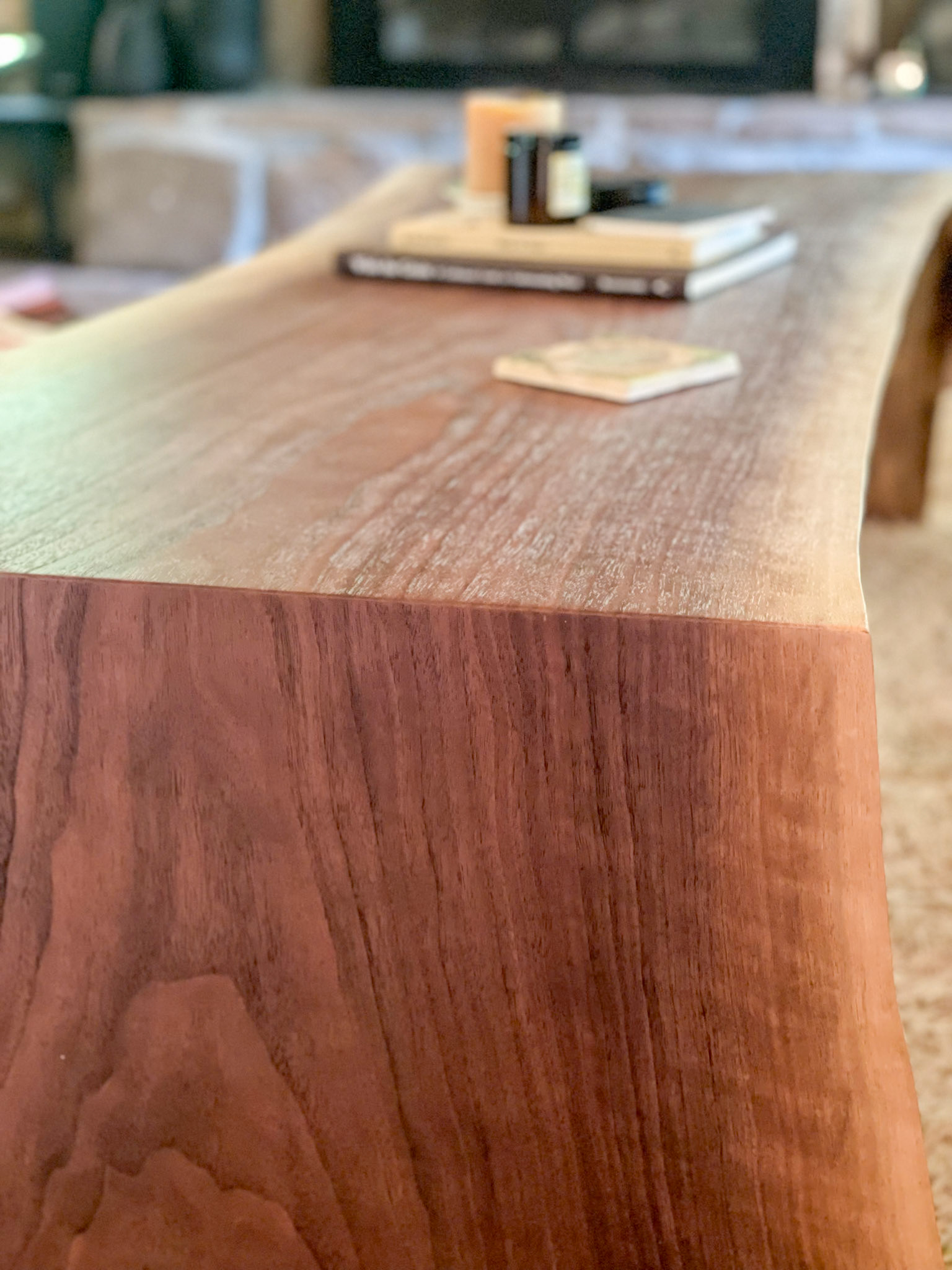 open grain and matte varnish