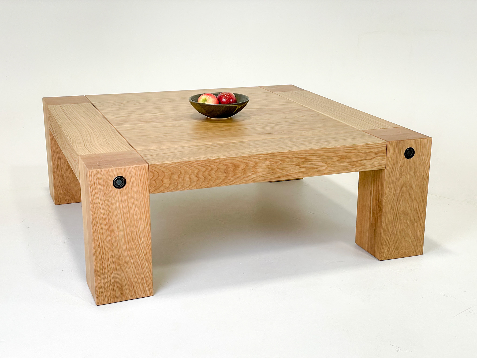 large white oak beam coffee table