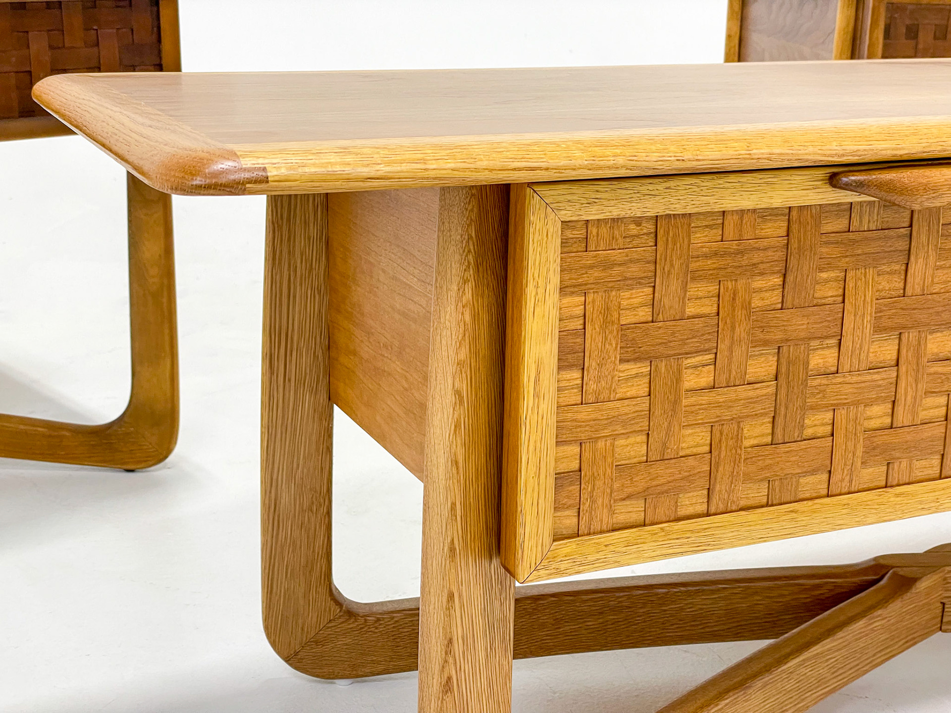 solid oak and walnut