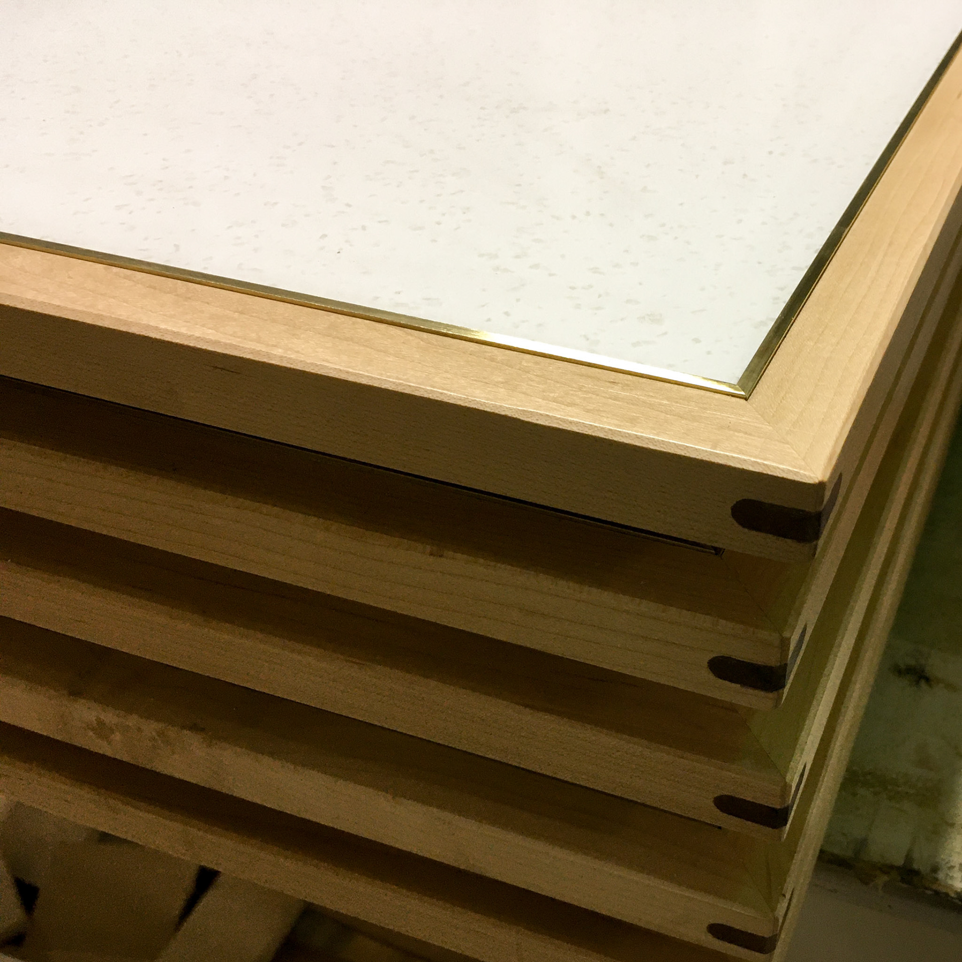 brass inlay tabletops