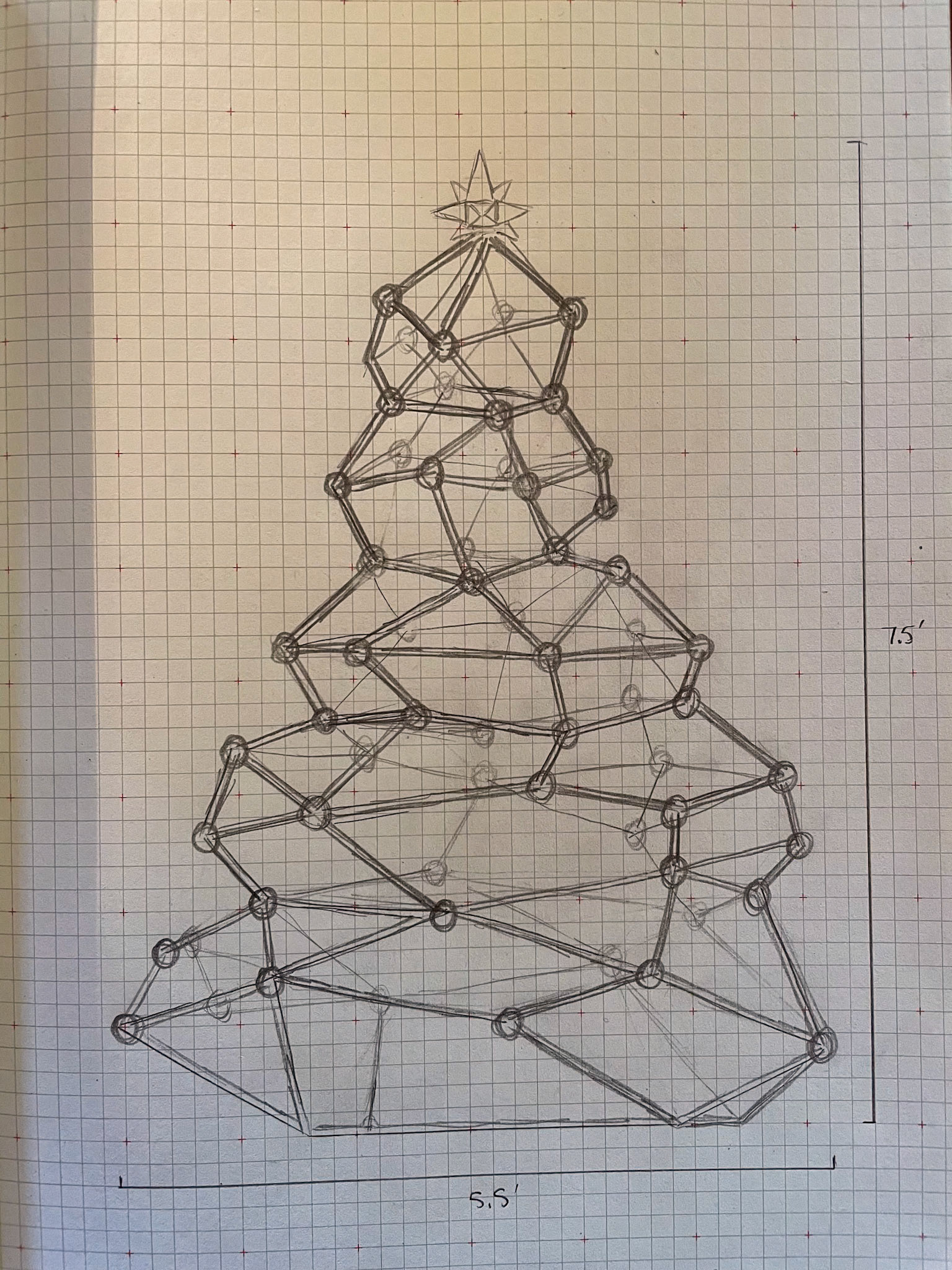 Holiday tree sketch