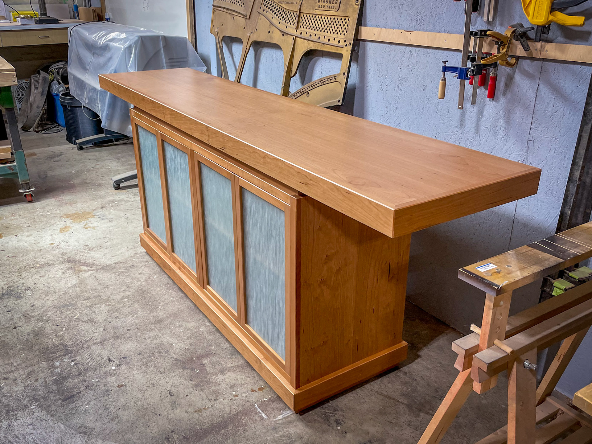 solid cherry credenza