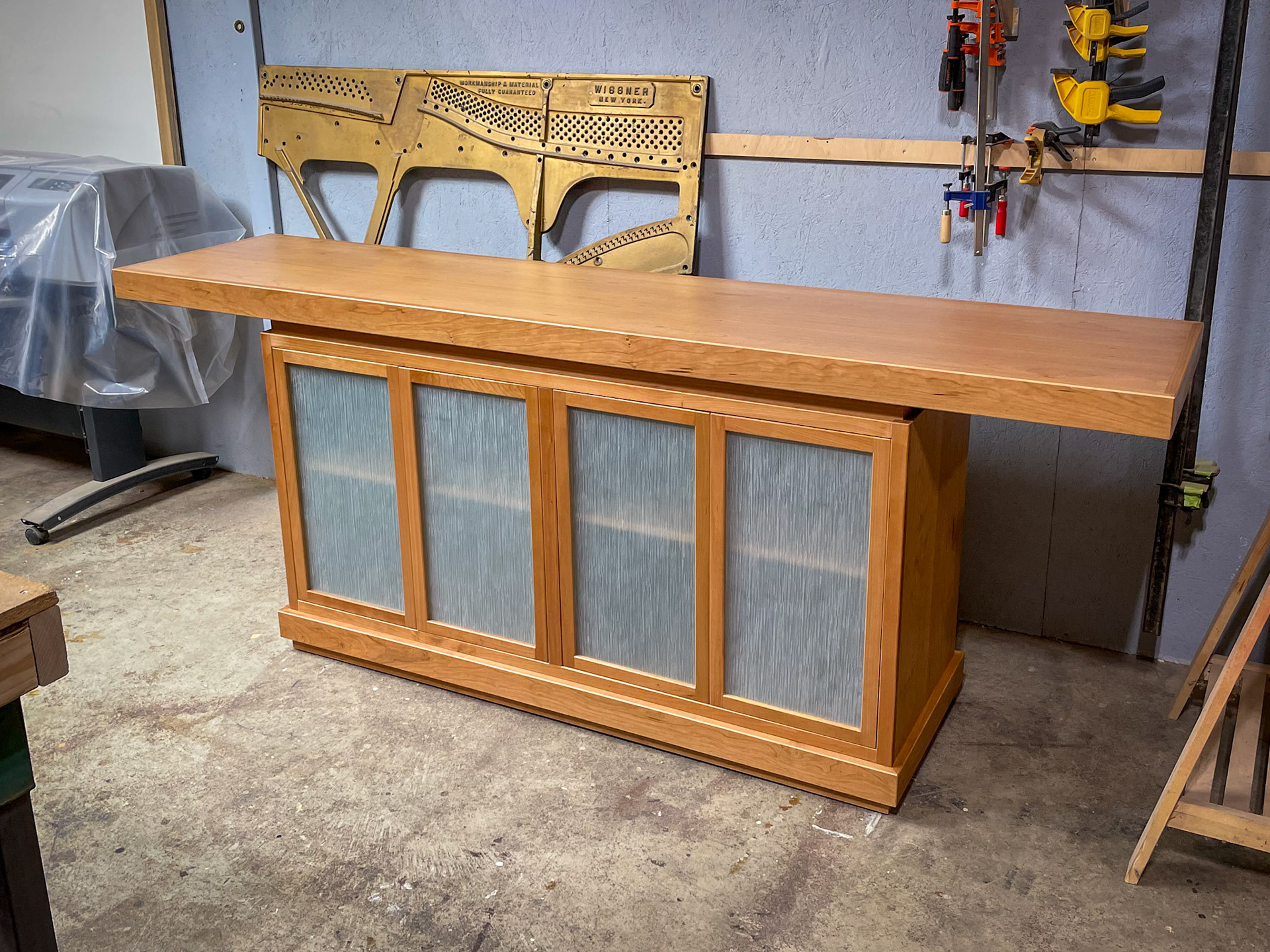 solid cherry credenza