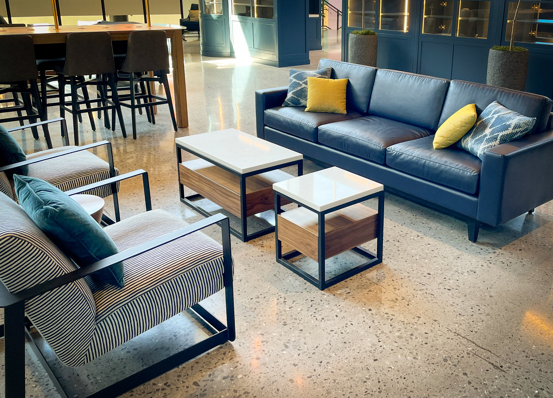 sitting area in the lobby