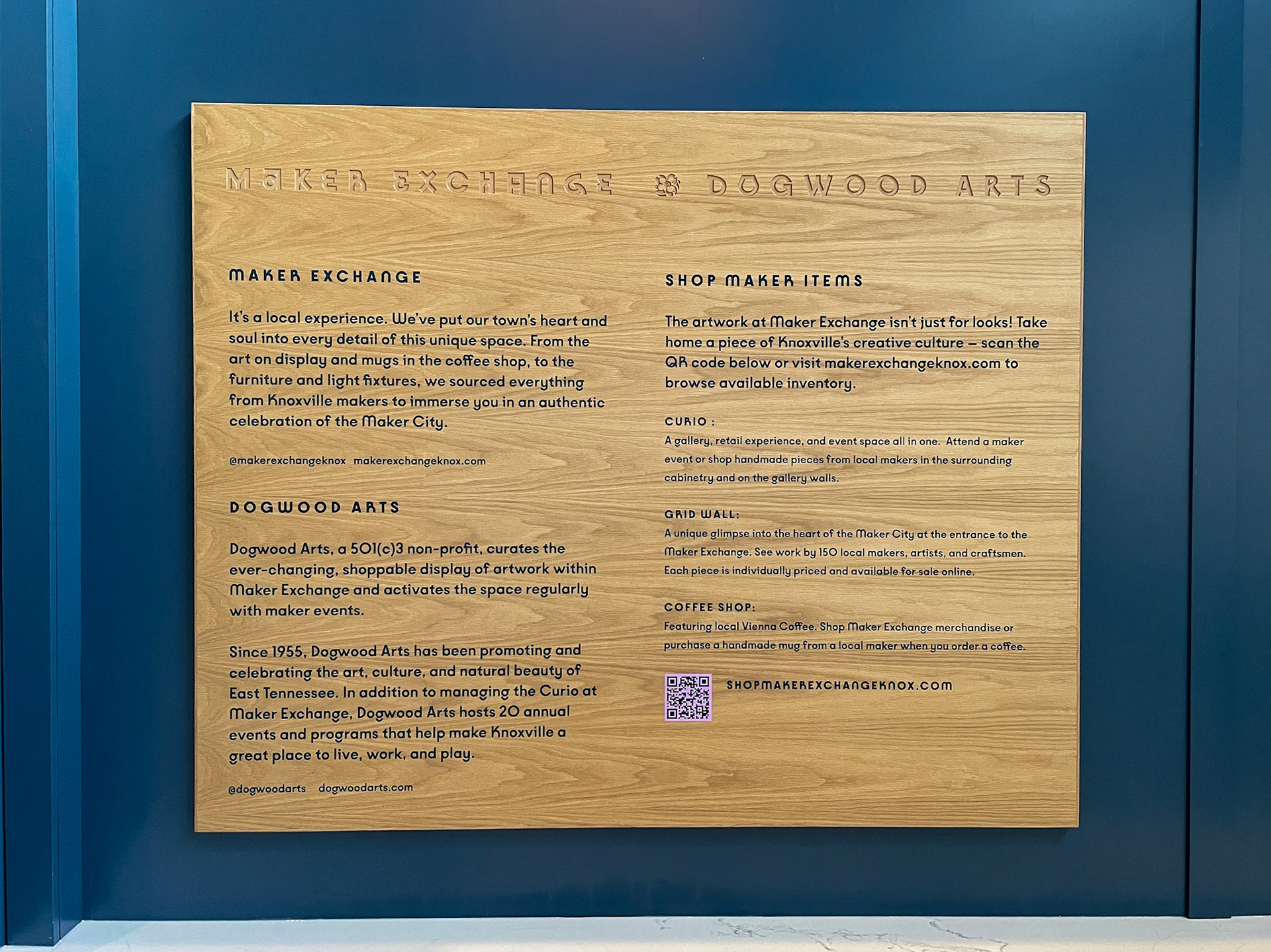 information panel