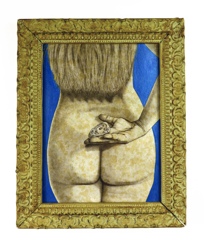 "Strix" . . . Acrylic, graphite and coffee on 8" x 11" art board 2018 . . . $350