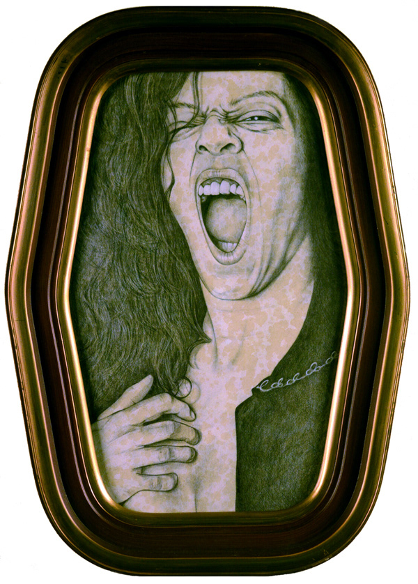 "Kris" . . . Graphite and coffee on 10" x 15" art board 2017 . . . $350