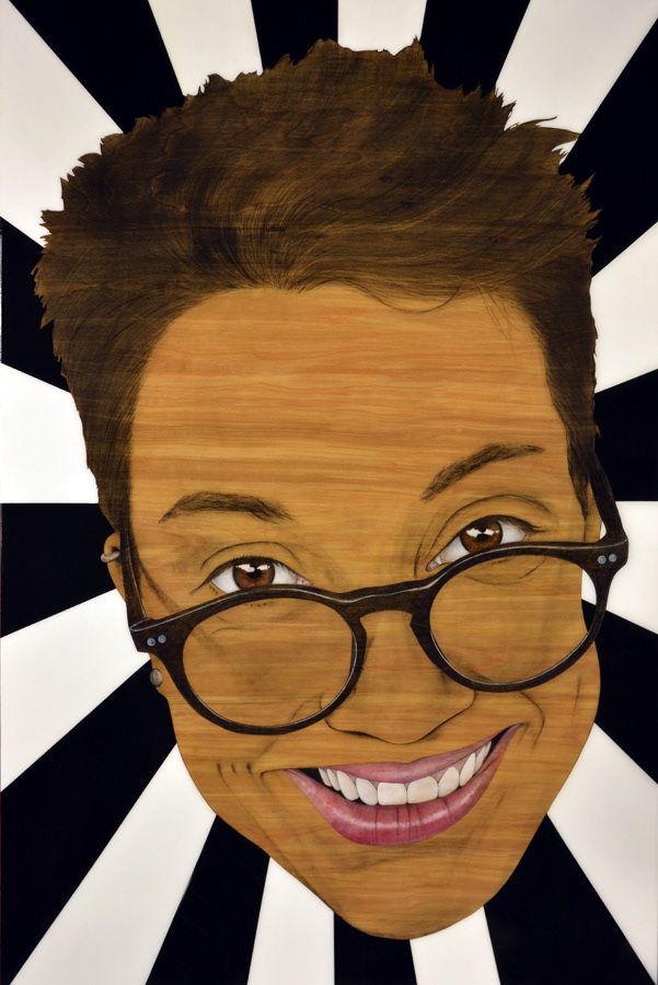 "Gabby Gabby Hey!" . . . Oil on 48" x 32" wood panel 2018 . . . $750 