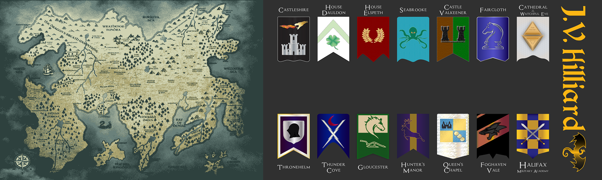 XXL deskpad showing map and sigils