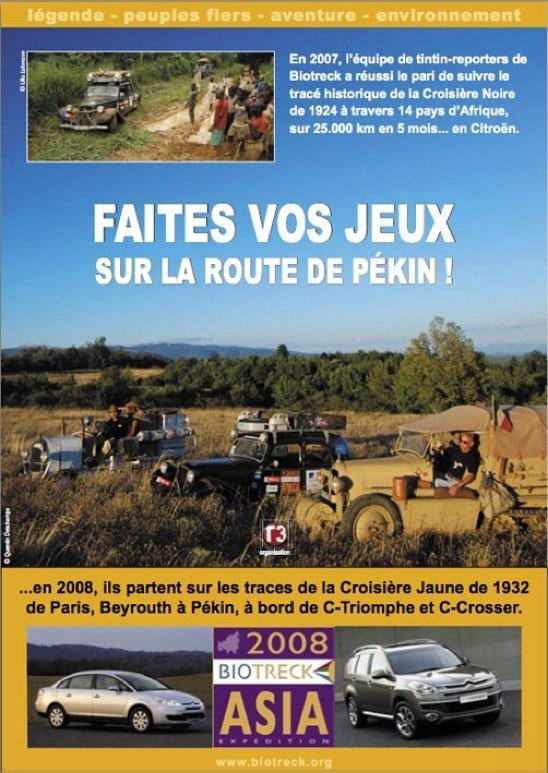 Photographies des autochenilles Citroën pour Biotreck Asia 2008