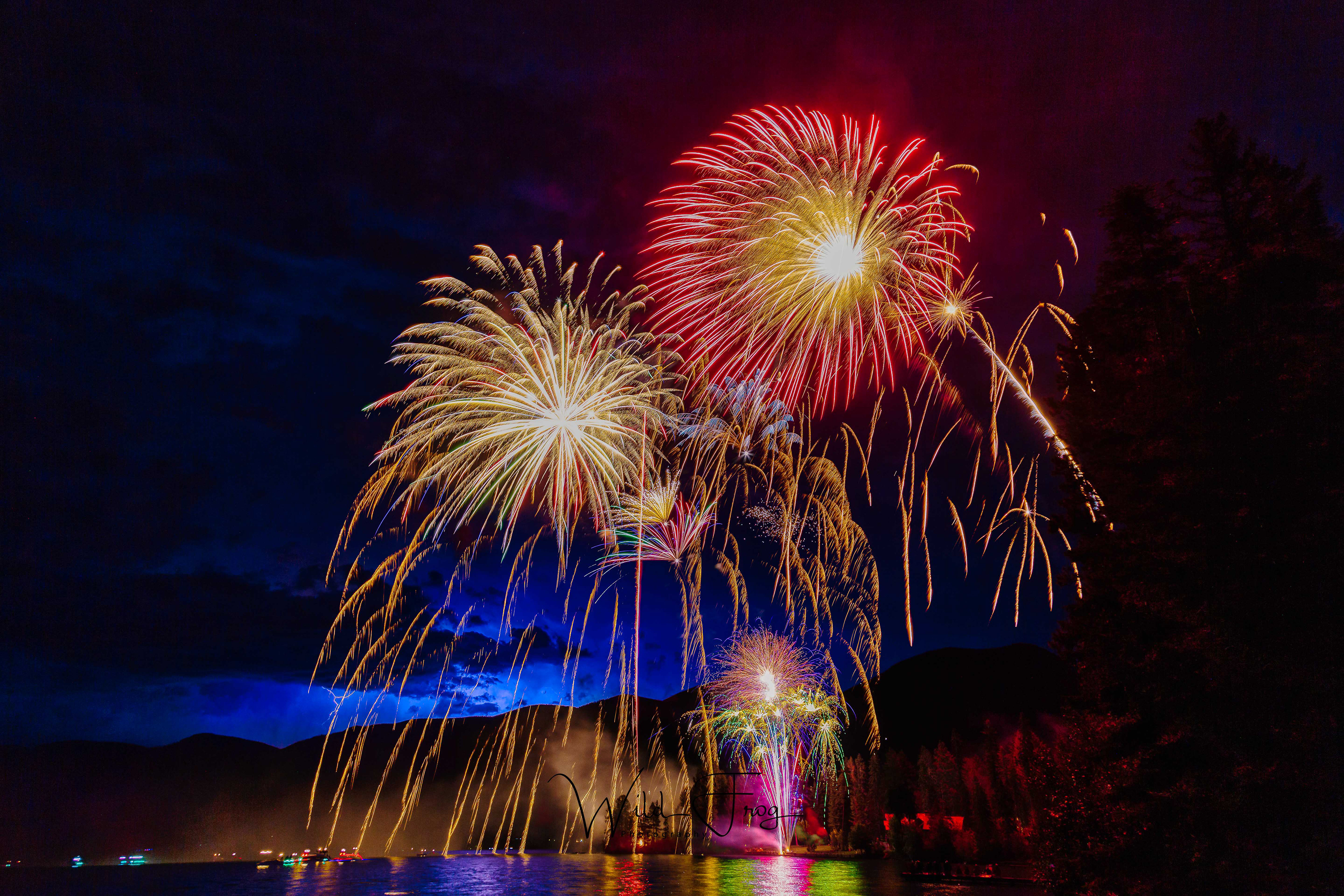 Fireworks 4th July,Flathead Lake Montana