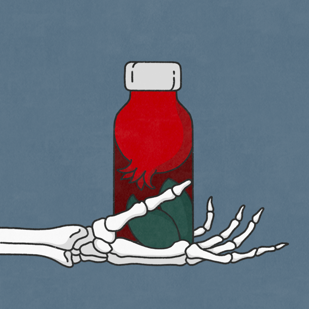 Pomegranate Juice Illustration (series)