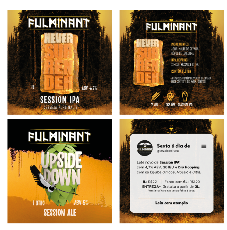 Instagram posts for Fulminant craft brewery