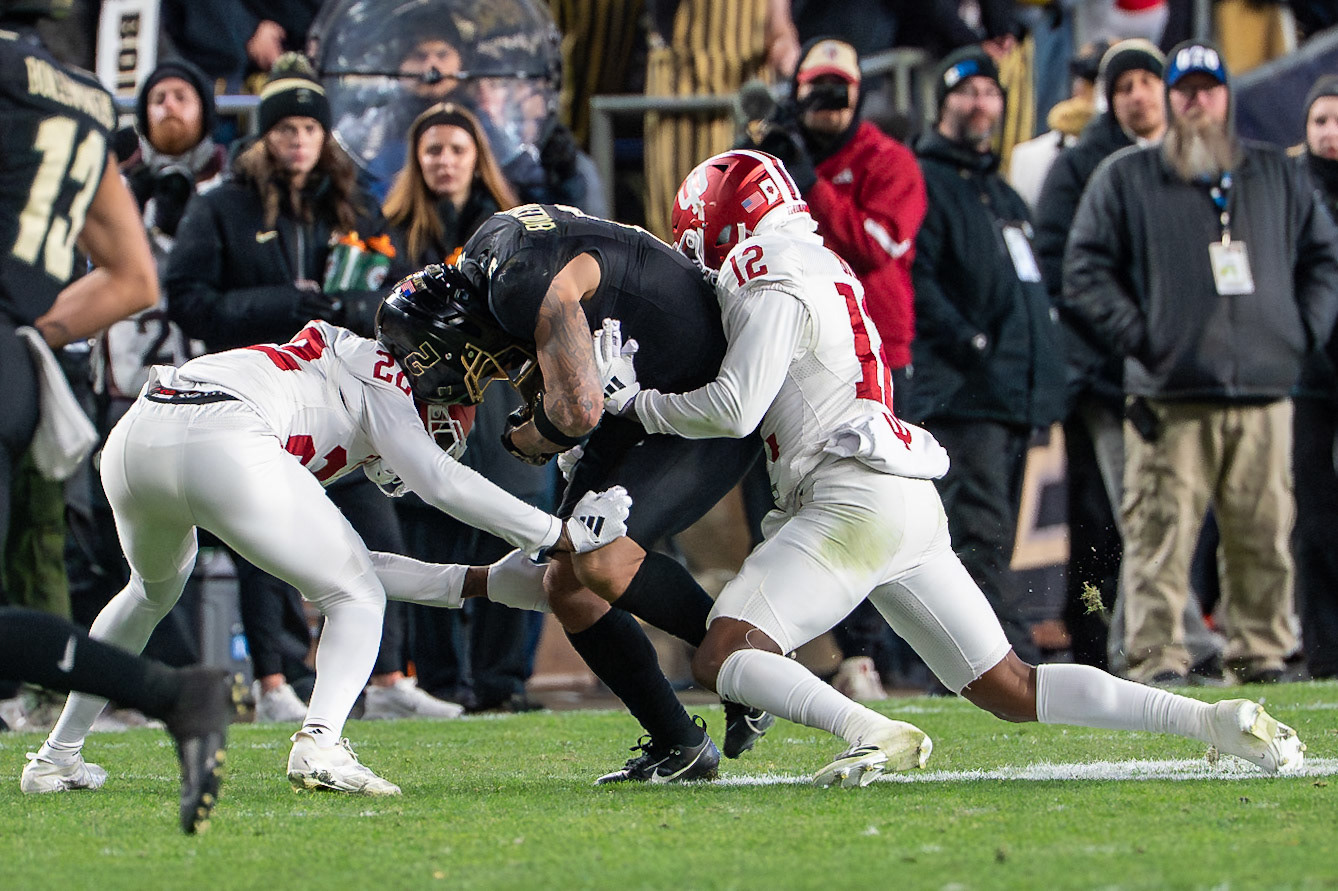 WEST LAFAYETTE, IN - NOVEMBER 28, 2025: Purdue Boilermakers vs Indiana Hoosiers Football at Ross-Ade Stadium(Photo by Steve Bowen / Northern Indiana Sports Report)