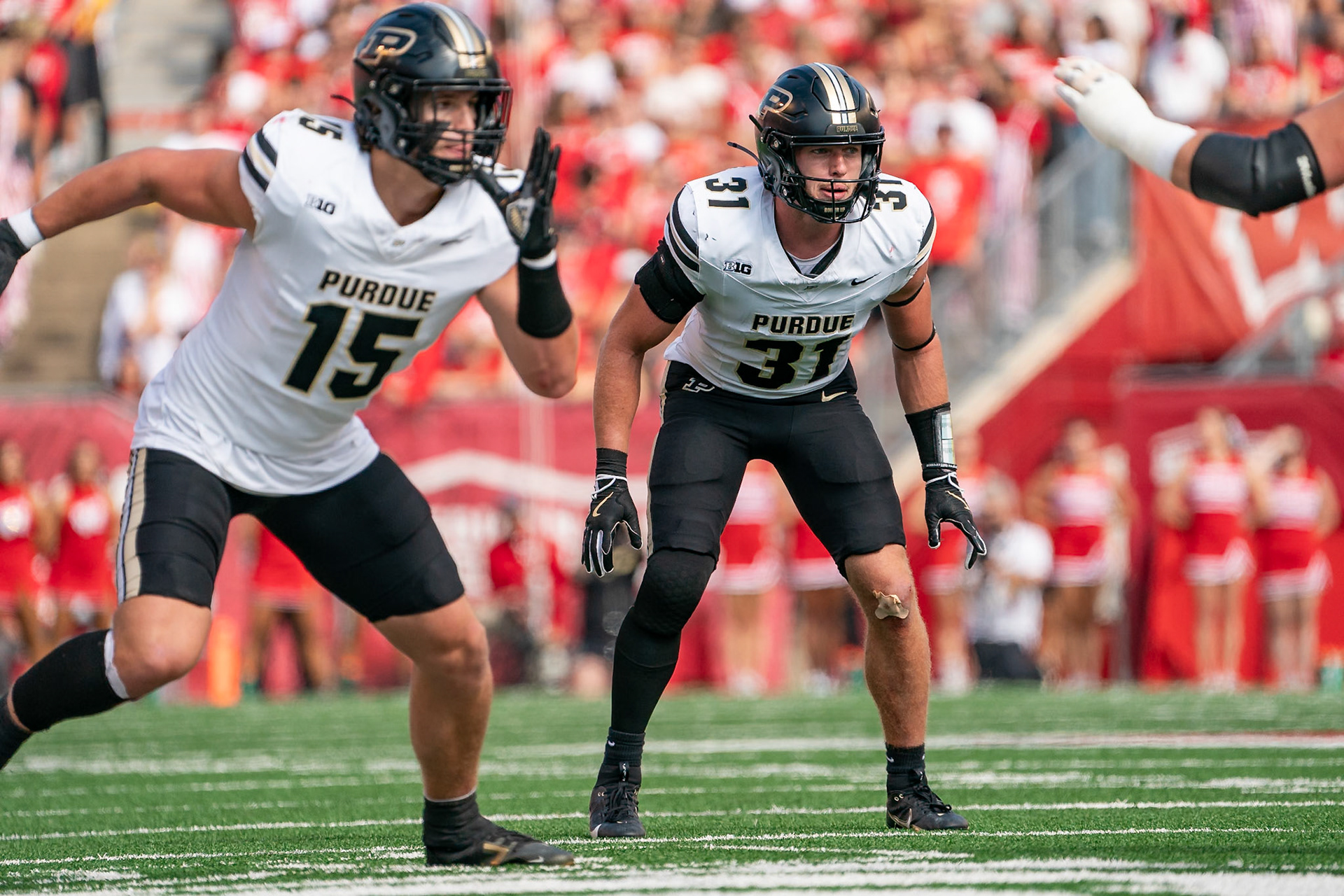 MADISON, WI - OCTOBER 5, 2024: Purdue University Sophomore Defensive Back Dillon Thieneman (31) during the Purdue University Boilermakers at University of Wisconsin Badger Football game at Camp Randall Stadium(Photo by Steve Bowen / NISports Report)