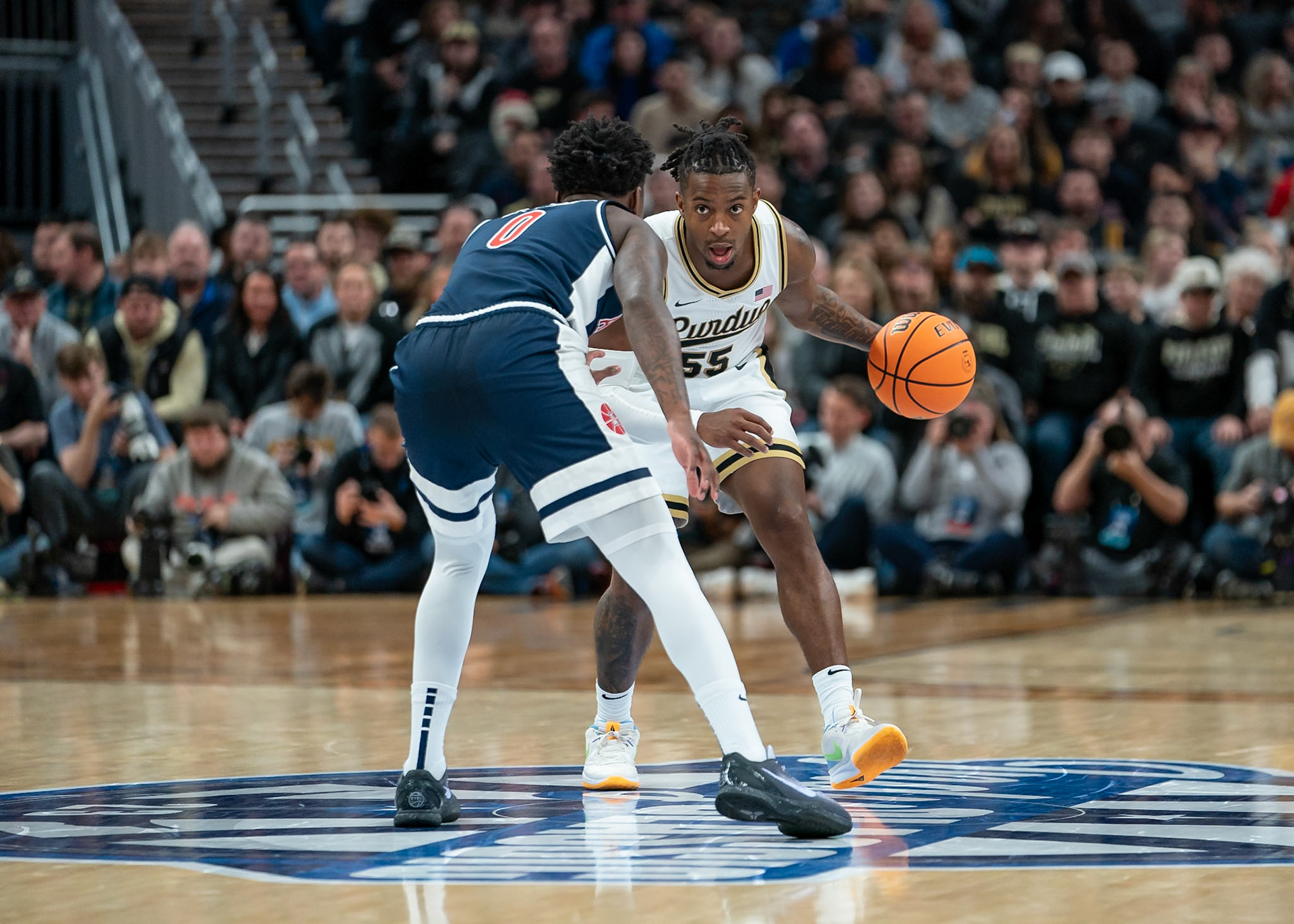 Photo (c) 2023 Bowen Arrow Photographywww.bowenarrowphotography.comIndy Classic basketball game between the Purdue University Boilermakers and the Arizona Univaersity Wildcats