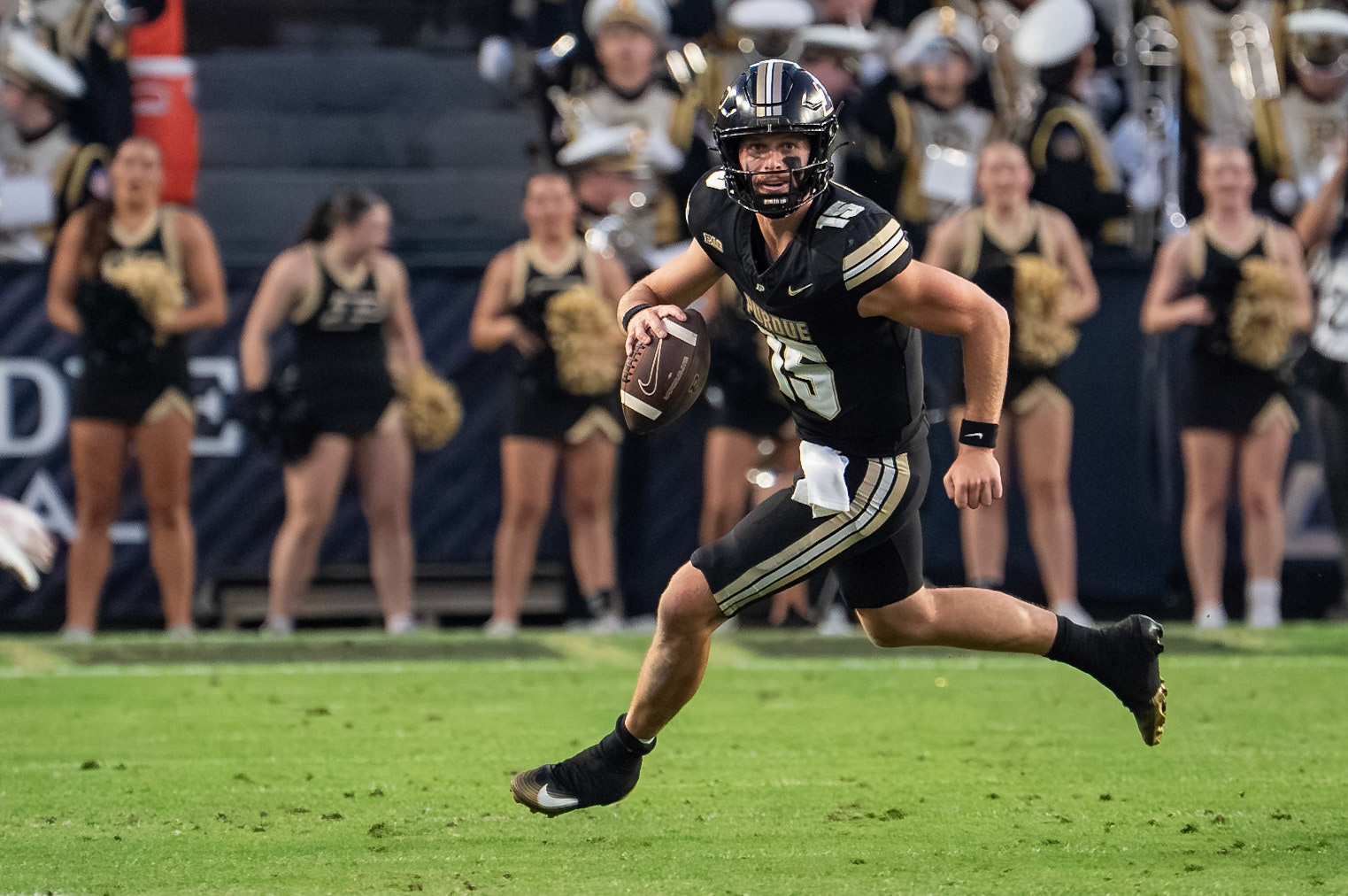 WEST LAFAYETTE, IN - SEPTEMBER 13, 2025: Purdue University Sophomore Quaterback Ryan Browne (15) in Purdue Boilermaker Football vs University of Southern California Trojans at Ross-Ade Stadium(Photo by Steve Bowen / Northern Indiana Sports Report)