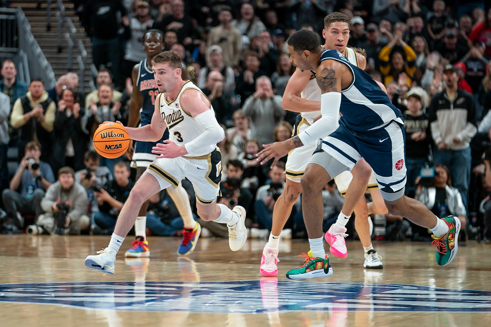 Photo (c) 2023 Bowen Arrow Photographywww.bowenarrowphotography.comIndy Classic basketball game between the Purdue University Boilermakers and the Arizona Univaersity Wildcats