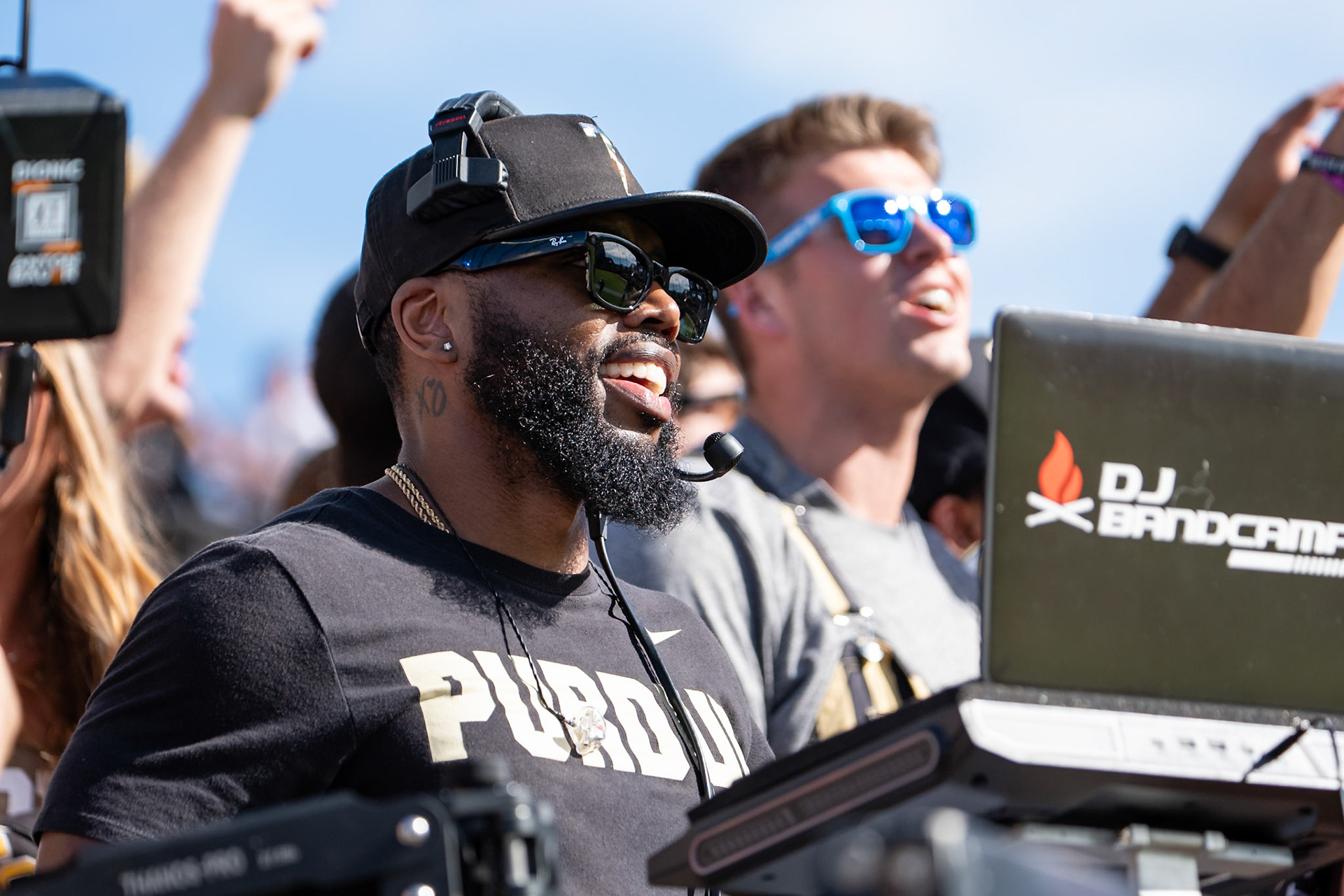 WEST LAFAYETTE, IN - SEPTEMBER 26, 2026: DJ Band Camp during the Purdue Boilermakers vs Notre Dame Fighting Irish football game at Ross-Ade Stadium(Photo by Steve Bowen / Northern Indiana Sports Report)