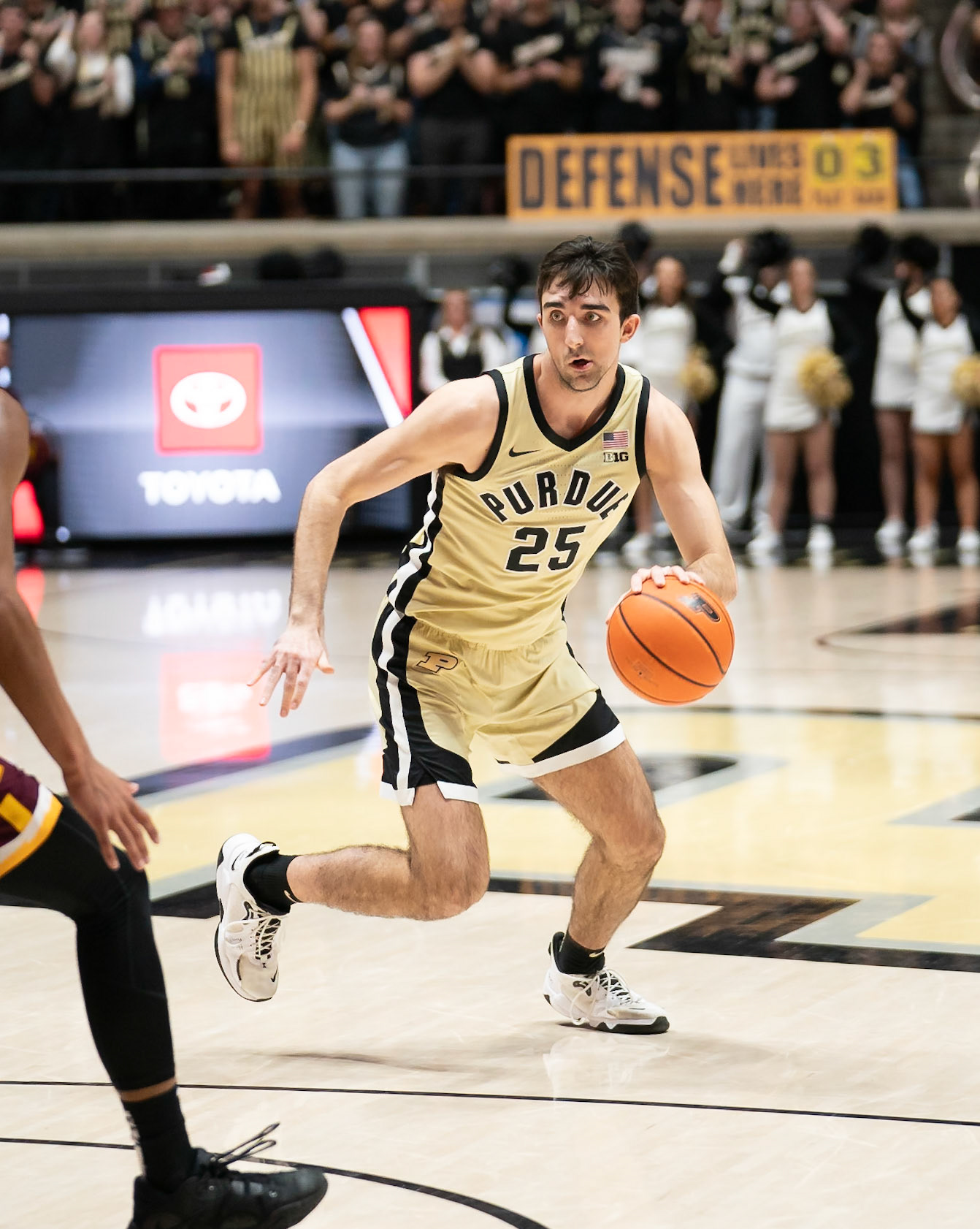WEST LAFAYETTE, IN - FEBRUARY 15, 2024: Purdue Senior Guard Ethan Morton (25) in Purdue Boilermakers Men's Basketball vs the Minnesota Golden Gophers at Mackey Arena(Photo by Steve Bowen / Bowen Arrow Photography / Northern Indiana Sports Report)