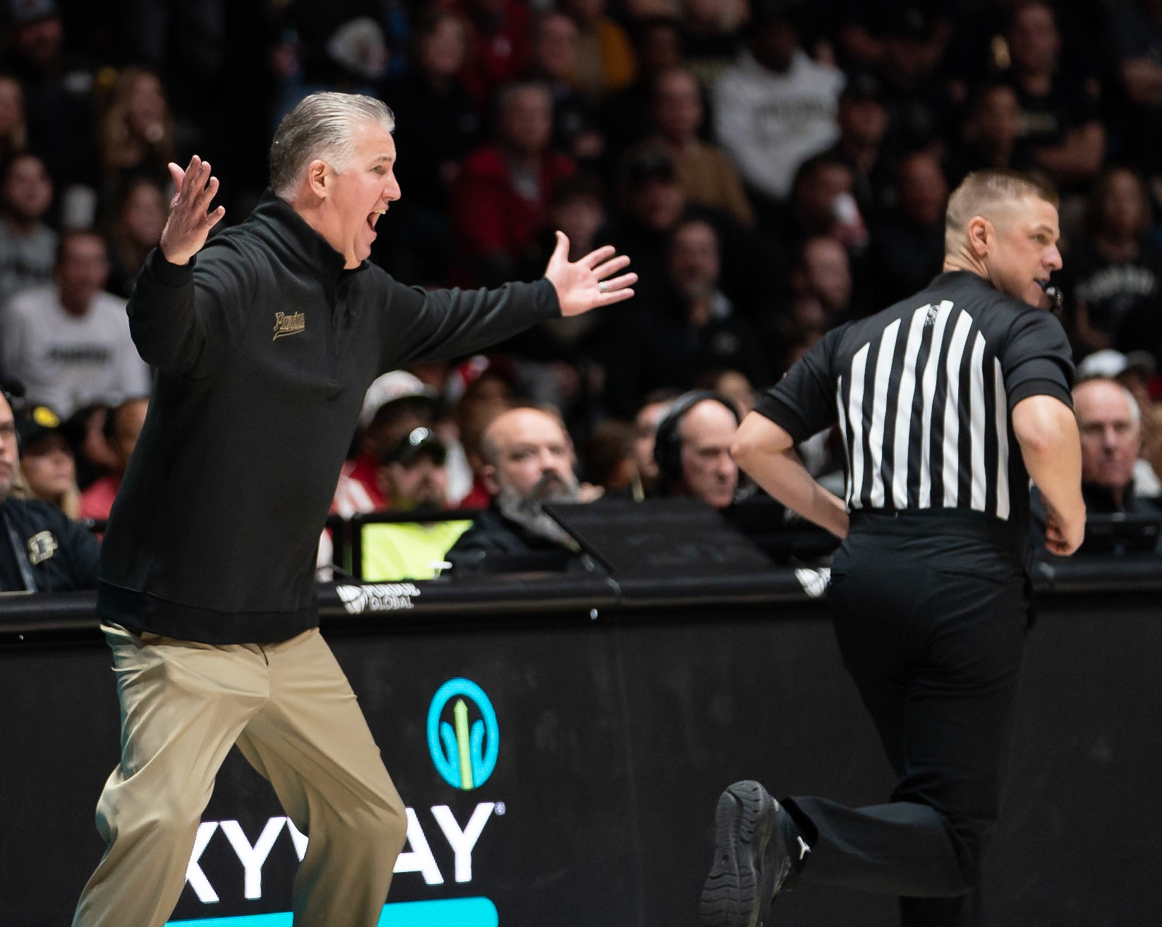 WEST LAFAYETTE, IN - FEBRUARY 10, 2024: Purdue Head Coach Matt Painter in Purdue Boilermaker vs Indiana Hoosiers Basketball at Mackey Arena(Photo by Steve Bowen / Bowen Arrow Photography / Northern Indiana Sports Report)