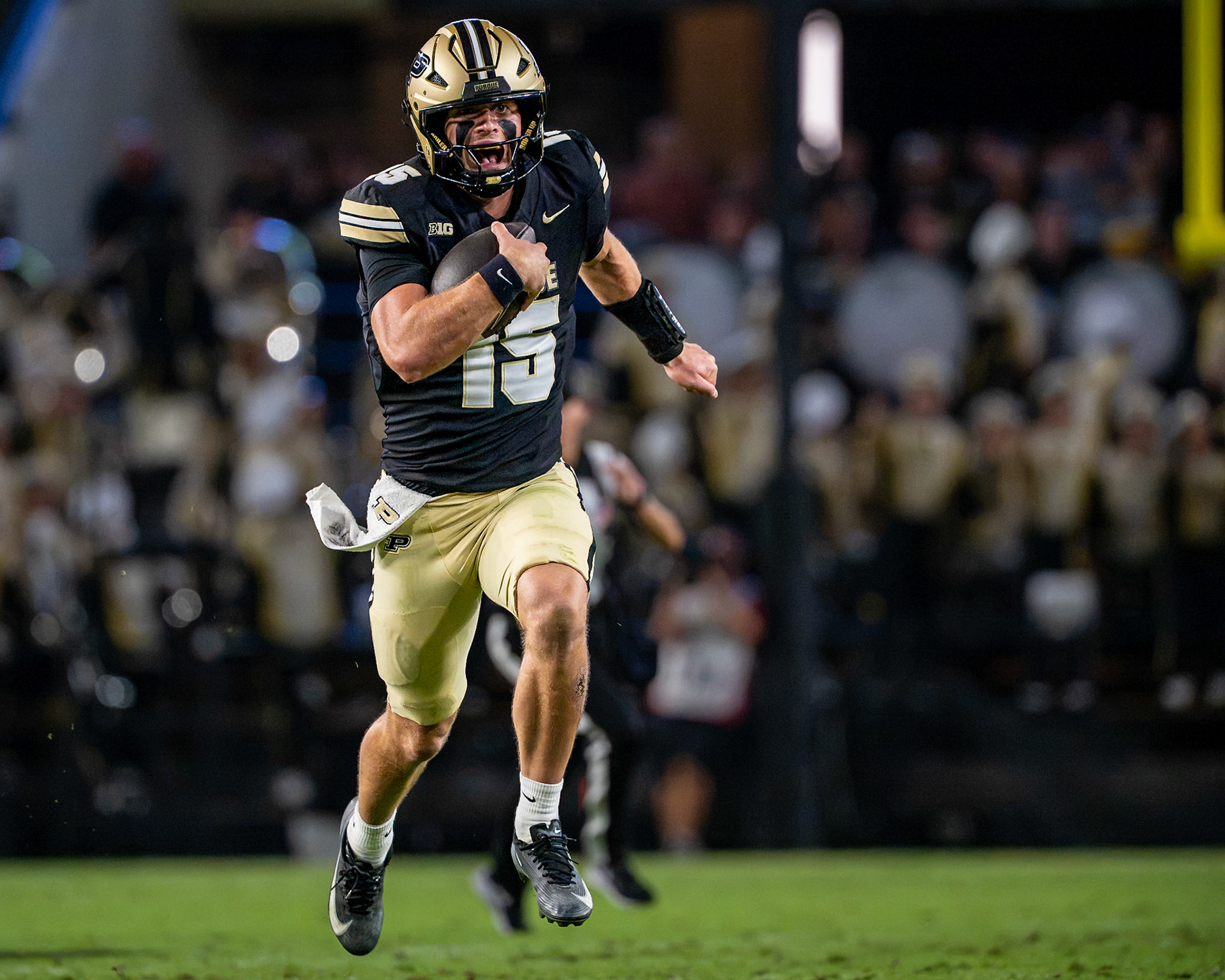 WEST LAFAYETTE, IN - OCTOBER 10, 2026: Purdue University Quarterback Ryan Browne (15) during the Purdue Boilermakers vs Minnesota Golden Gophers football game at Ross-Ade Stadium(Photo by Steve Bowen / Northern Indiana Sports Report)