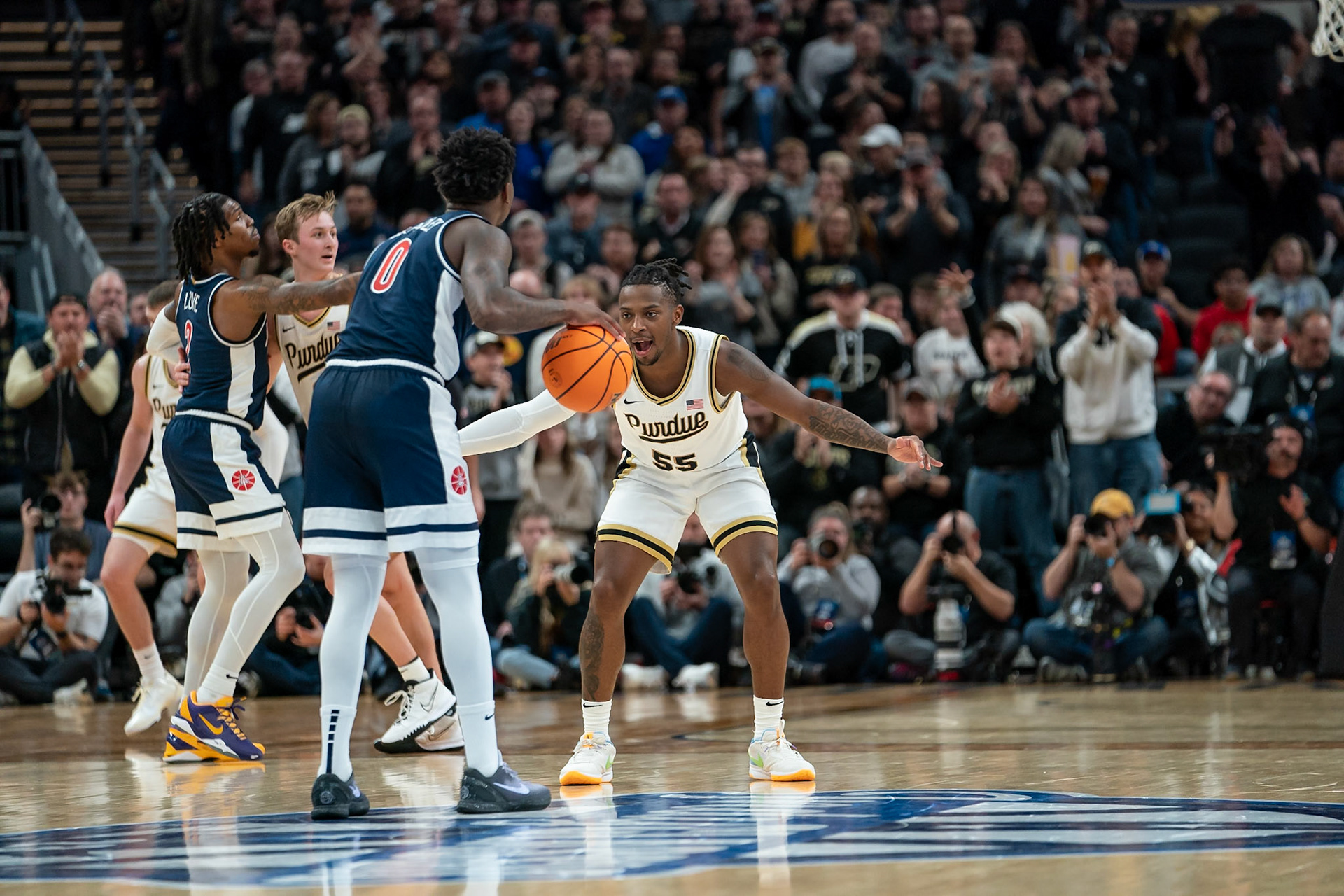 Photo (c) 2023 Bowen Arrow Photographywww.bowenarrowphotography.comIndy Classic basketball game between the Purdue University Boilermakers and the Arizona Univaersity Wildcats