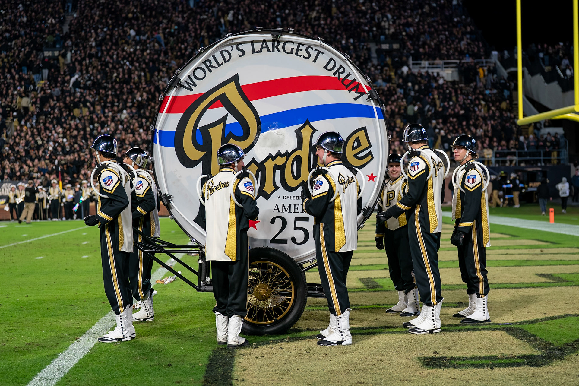 WEST LAFAYETTE, IN - OCTOBER 16, 2026: Purdue University “All-American” Marching Band during the Purdue Boilermakers vs Washington Huskies football game at Ross-Ade Stadium(Photo by Steve Bowen / Northern Indiana Sports Report)