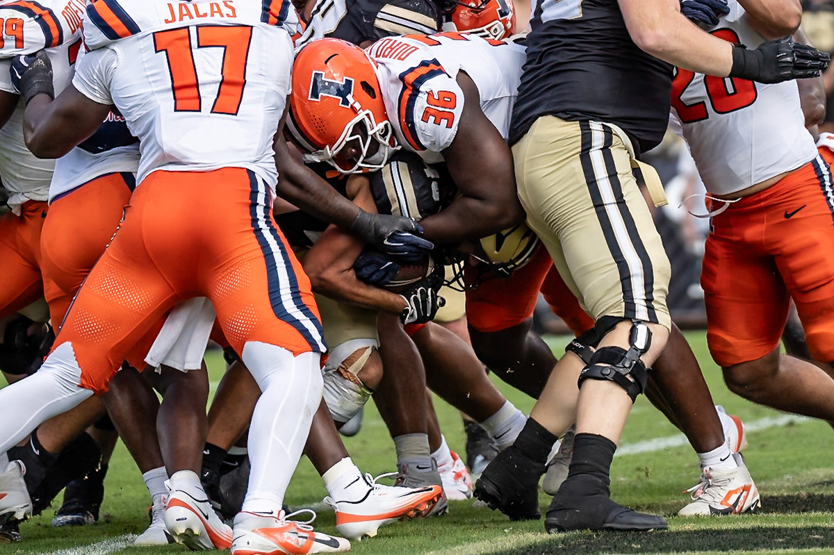 WEST LAFAYETTE, IN - OCTOBER 4, 2025: Purdue Boilermaker Football vs University of Illinois Fighting Illini at Ross-Ade Stadium(Photo by Steve Bowen / Northern Indiana Sports Report)