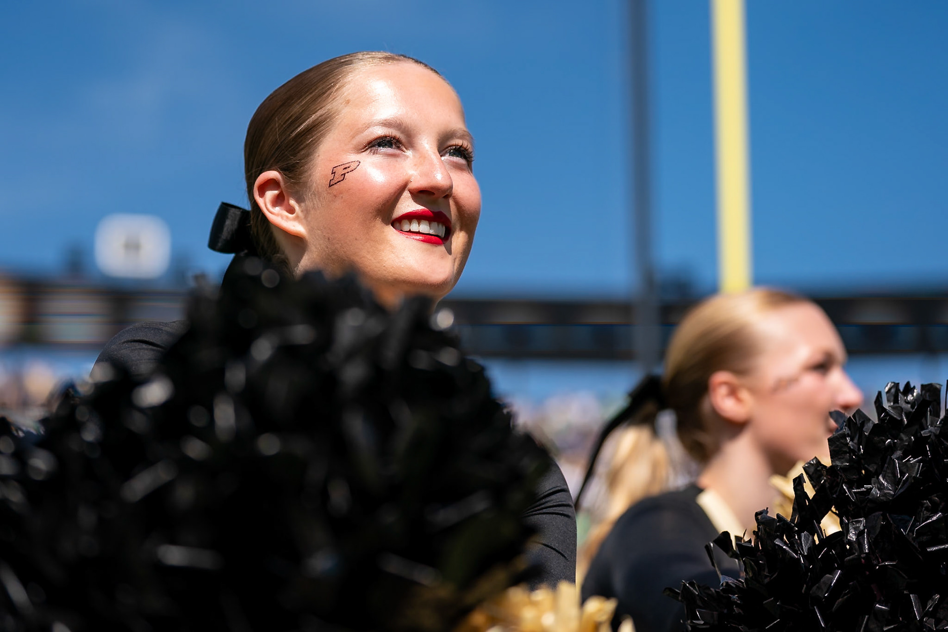 WEST LAFAYETTE, IN - SEPTEMBER 26, 2026: Purdue University Spirit Squad Cheerleading during the Purdue Boilermakers vs Notre Dame Fighting Irish football game at Ross-Ade Stadium(Photo by Steve Bowen / Northern Indiana Sports Report)