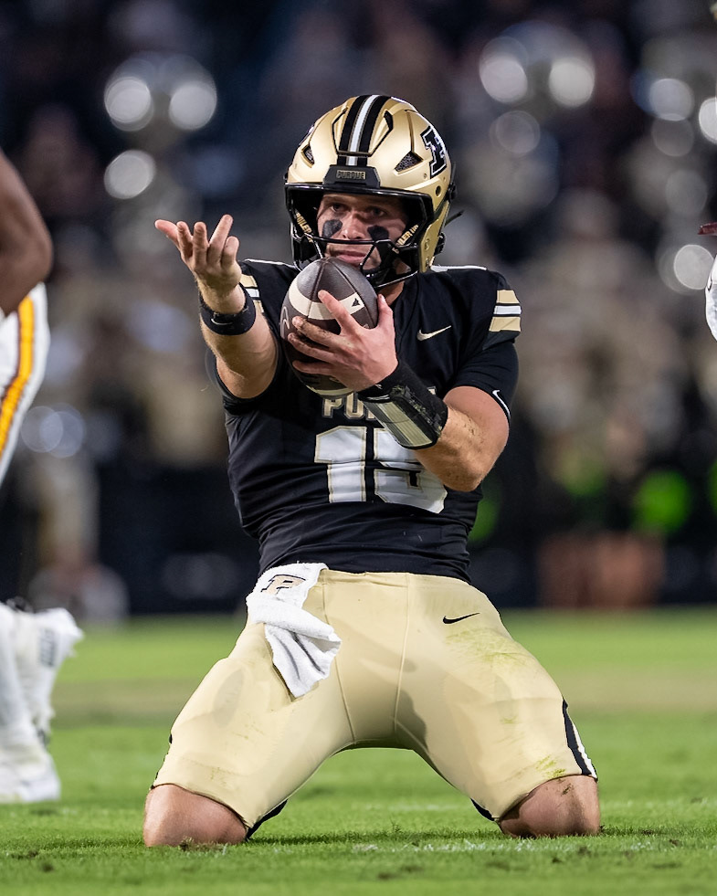 WEST LAFAYETTE, IN - OCTOBER 10, 2026: Purdue University Quarterback Ryan Browne (15) during the Purdue Boilermakers vs Minnesota Golden Gophers football game at Ross-Ade Stadium(Photo by Steve Bowen / Northern Indiana Sports Report)