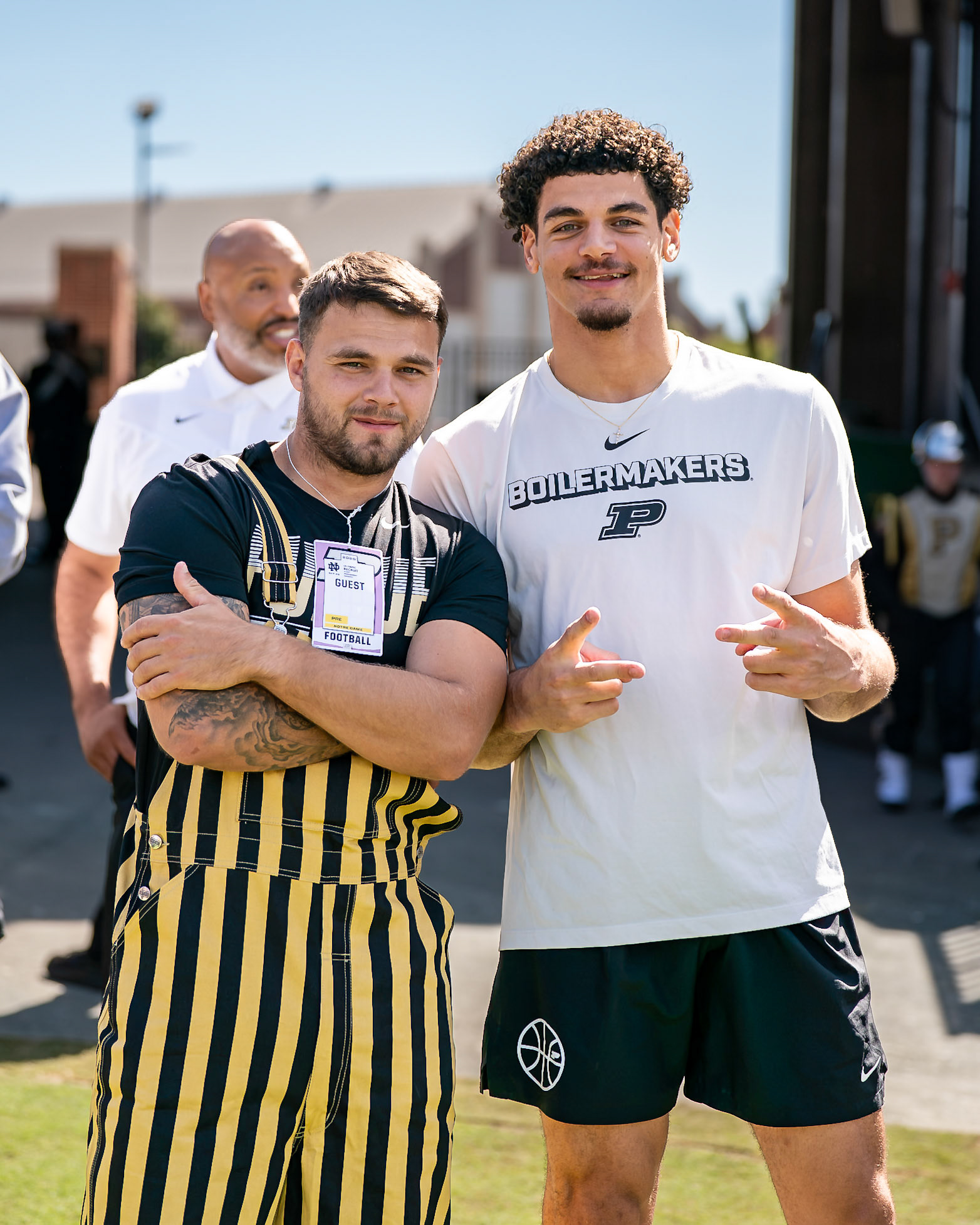 WEST LAFAYETTE, IN - SEPTEMBER 26, 2026: Purdue University Senior Basketball Forward Enzo Shahrvin during the Purdue Boilermakers vs Notre Dame Fighting Irish football game at Ross-Ade Stadium(Photo by Steve Bowen / Northern Indiana Sports Report)