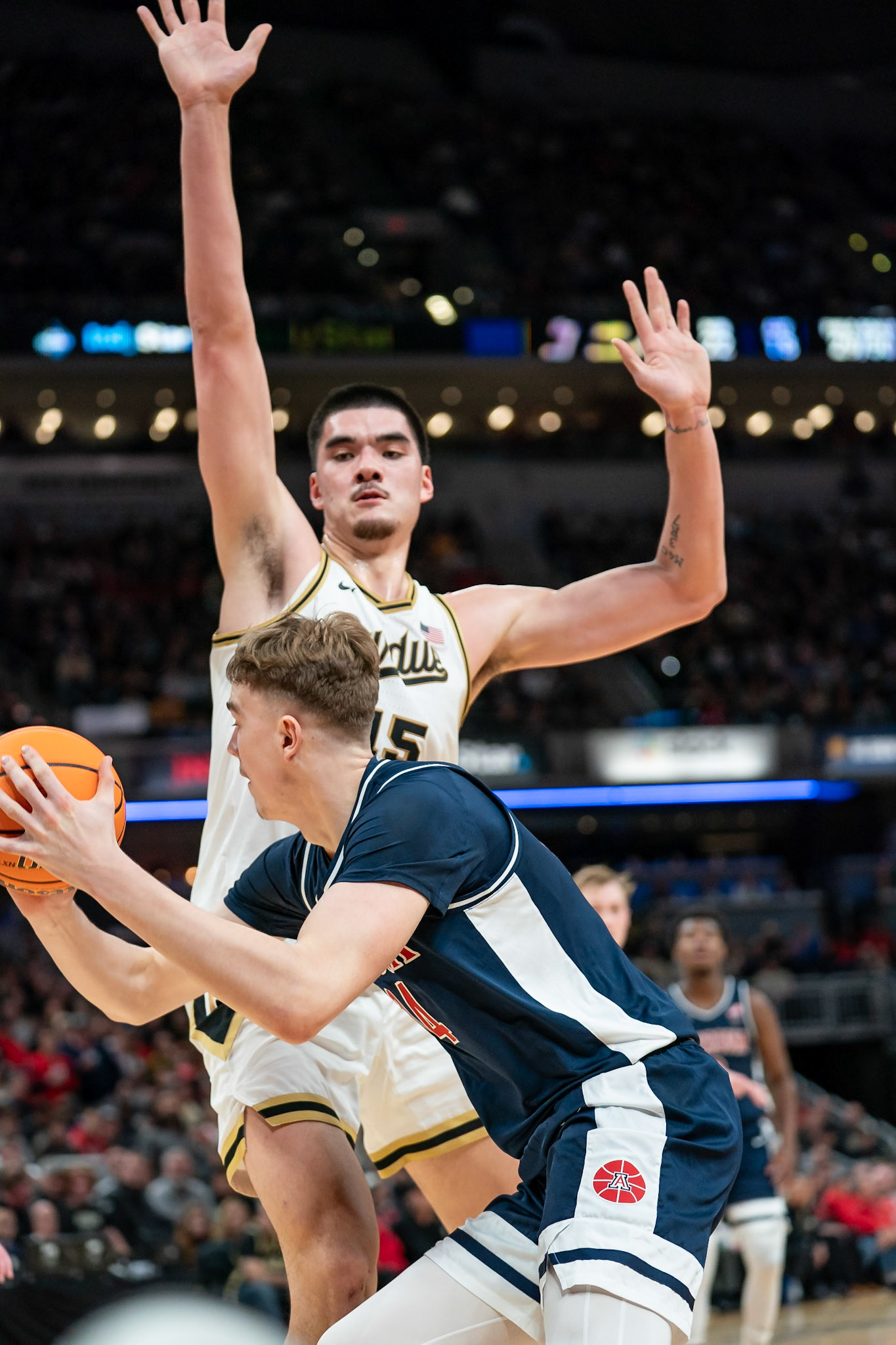 Photo (c) 2023 Bowen Arrow Photographywww.bowenarrowphotography.comIndy Classic basketball game between the Purdue University Boilermakers and the Arizona Univaersity Wildcats