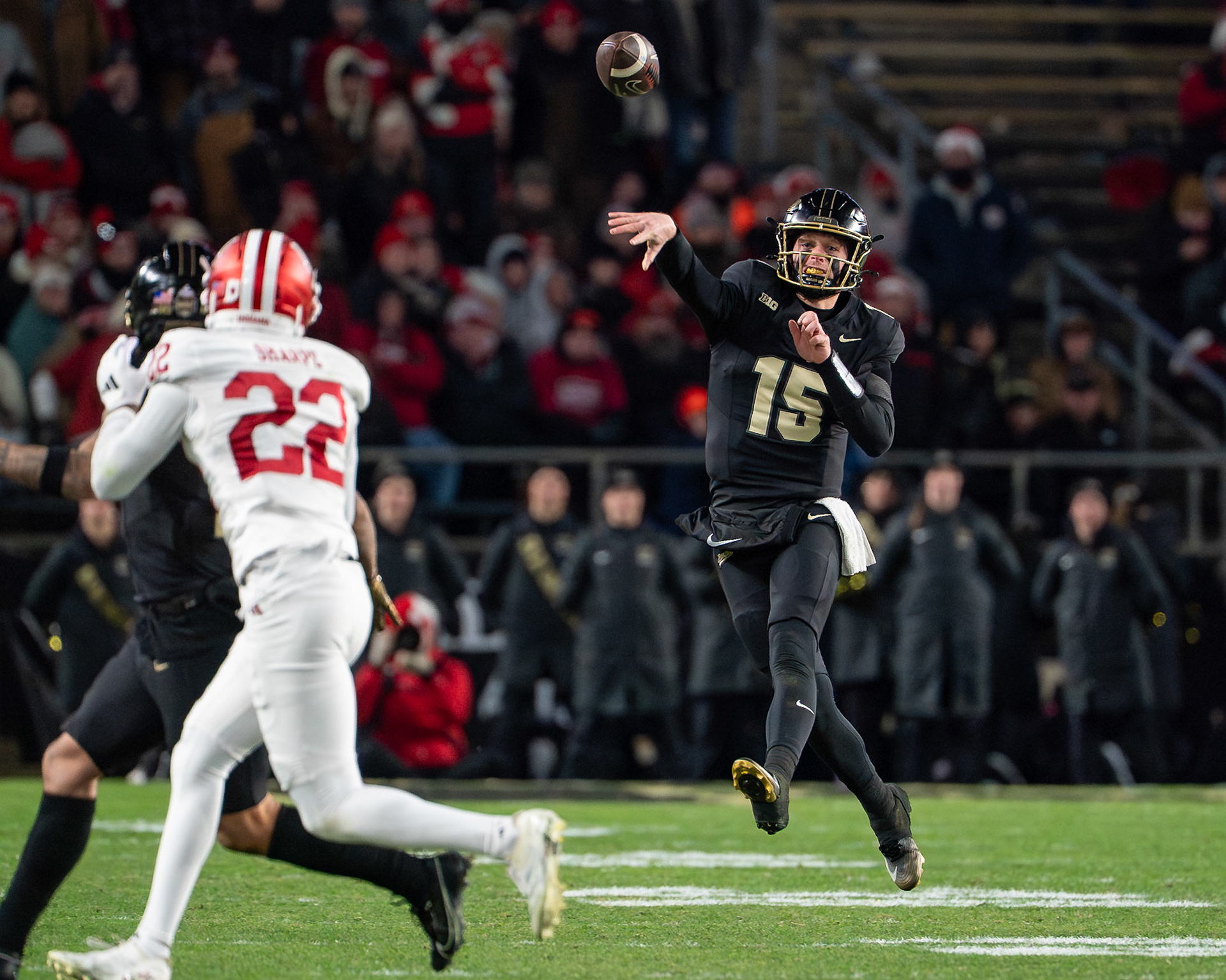 WEST LAFAYETTE, IN - NOVEMBER 28, 2025: Purdue Boilermakers vs Indiana Hoosiers Football at Ross-Ade Stadium(Photo by Steve Bowen / Northern Indiana Sports Report)