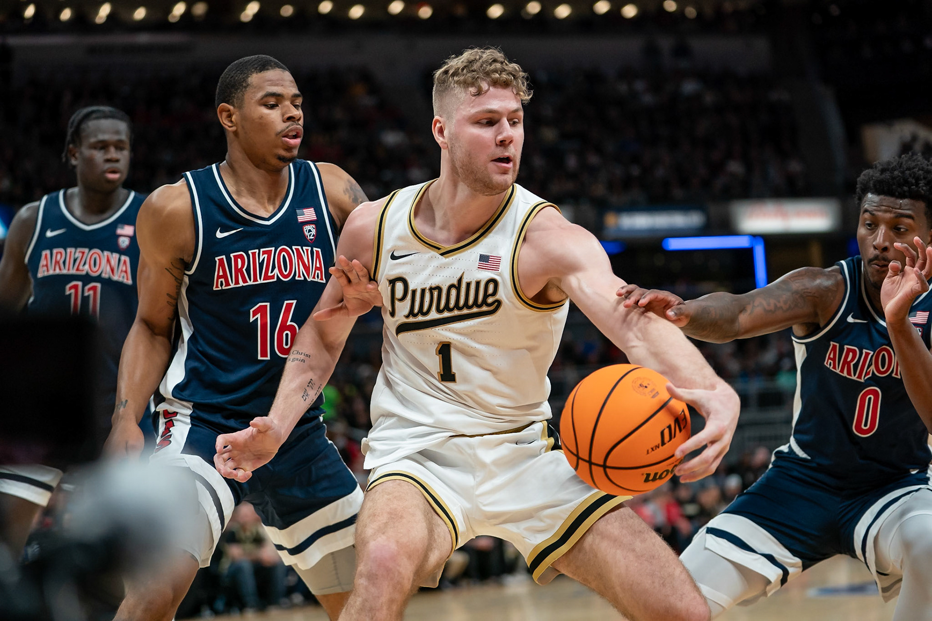 Photo (c) 2023 Bowen Arrow Photographywww.bowenarrowphotography.comIndy Classic basketball game between the Purdue University Boilermakers and the Arizona Univaersity Wildcats