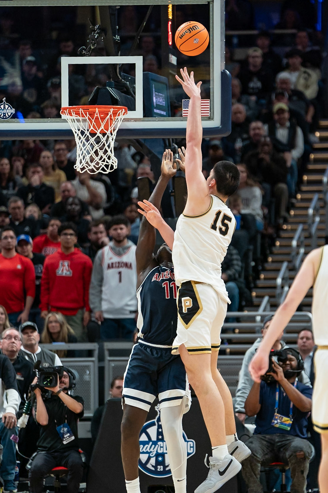 Photo (c) 2023 Bowen Arrow Photographywww.bowenarrowphotography.comIndy Classic basketball game between the Purdue University Boilermakers and the Arizona Univaersity Wildcats
