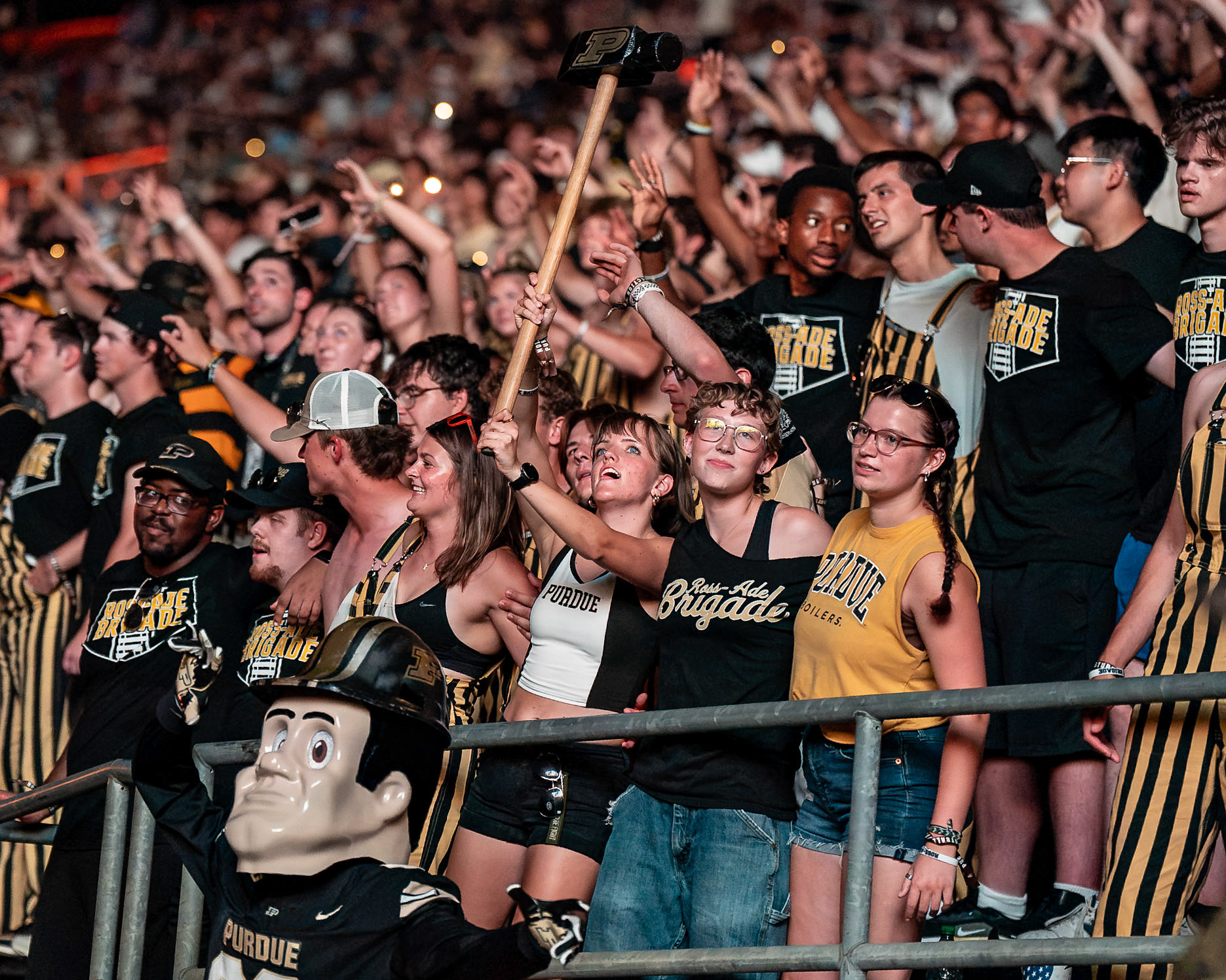 WEST LAFAYETTE, IN - SEPTEMBER 4, 2026: Purdue University Ross-Ade Brigade during the Purdue Boilermaker Football game vs the Indiana State Sycamores at Ross-Ade Stadium(Photo by Steve Bowen / Northern Indiana Sports Report)