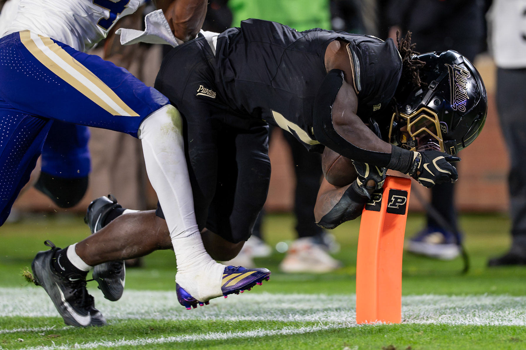 WEST LAFAYETTE, IN - OCTOBER 16, 2026: Purdue University Sophomore Running Back Fame Ijeboi (2) during the Purdue Boilermakers vs Washington Huskies football game at Ross-Ade Stadium(Photo by Steve Bowen / Northern Indiana Sports Report)