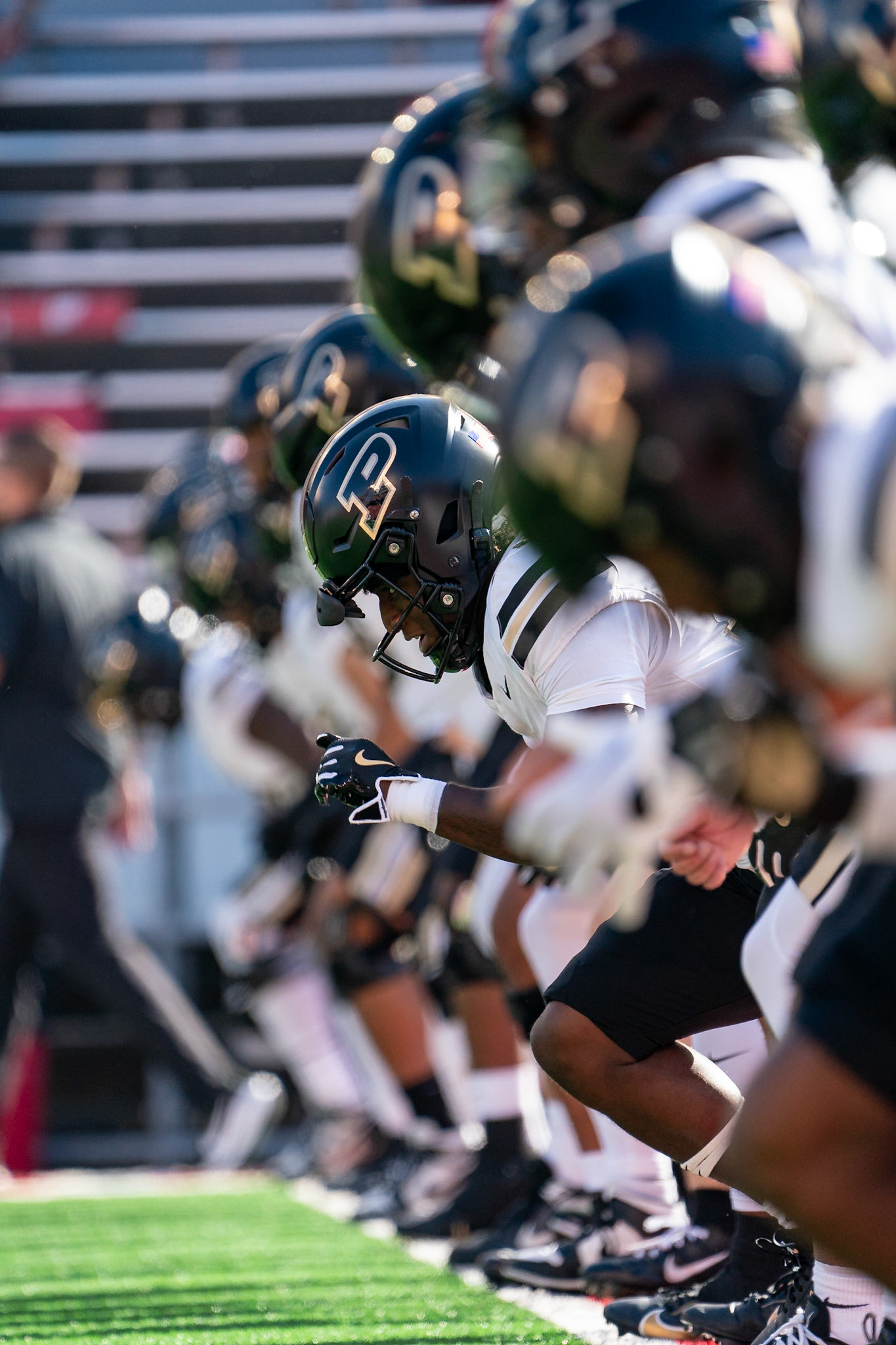 MADISON, WI - OCTOBER 5, 2024: Purdue University Redshirt Freshman Running Back Elijah Jackson (33) warming up before the Purdue University Boilermakers at University of Wisconsin Badger Football game at Camp Randall Stadium(Photo by Steve Bowen / NISports Report)