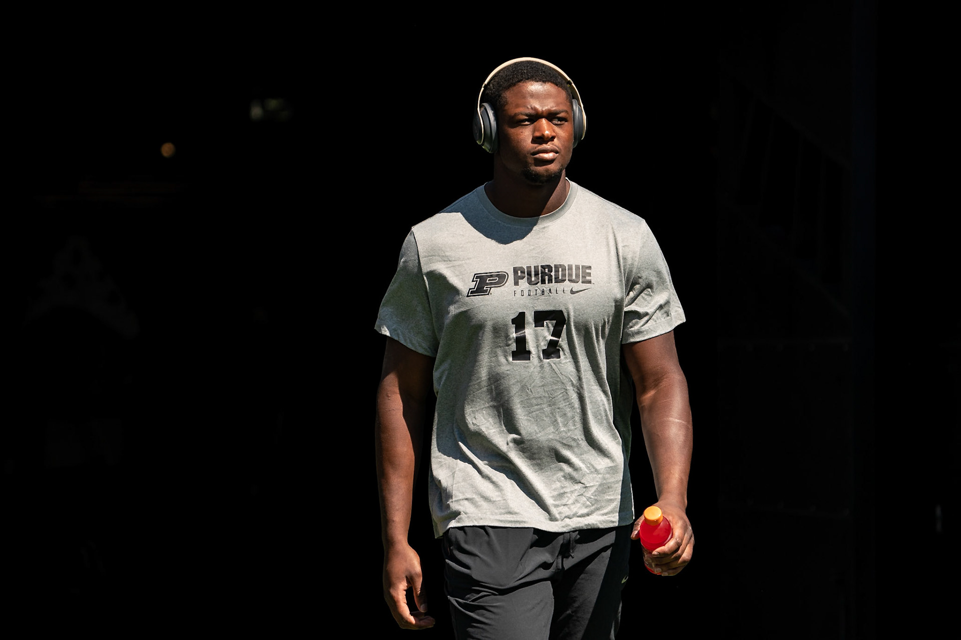 WEST LAFAYETTE, IN - SEPTEMBER 14, 2024: Purdue Sr. Rush End Shitta Sillah (17) during the Purdue University Boilermakers vs Notre Dame Fighting Irish Football game at Ross-Ade Stadium(Photo by Steve Bowen / Bowen Arrow Photography / Northern Indiana Sports Report)