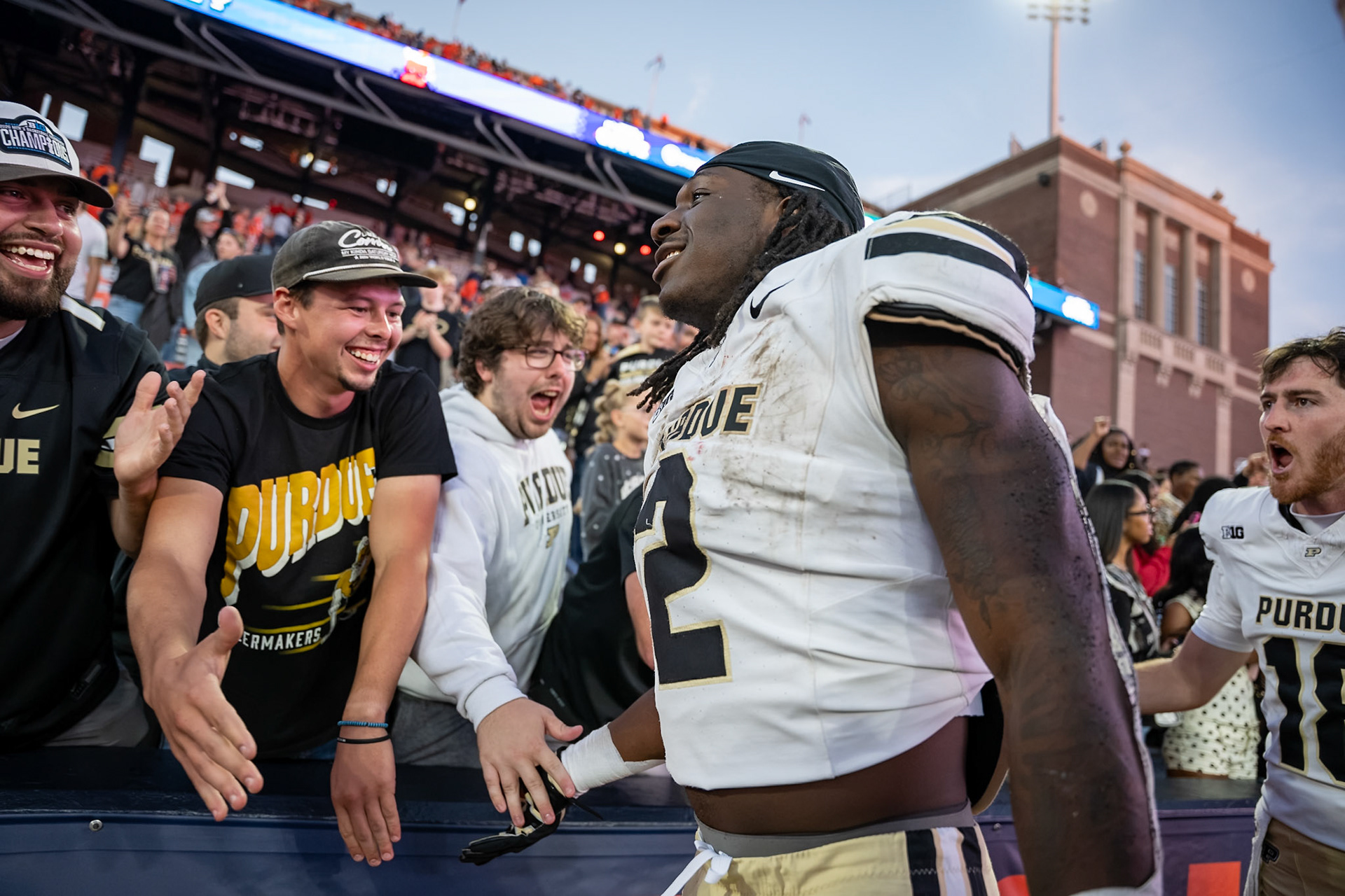 CHAMPAIGN, IL - OCTOBER 3, 2026: Purdue University Sophomore Running Back Fame Ijeboi (2) during the Purdue Boilermakers at Illinois Fighting Illini football game at Gies Memorial Stadium(Photo by Steve Bowen / Northern Indiana Sports Report)