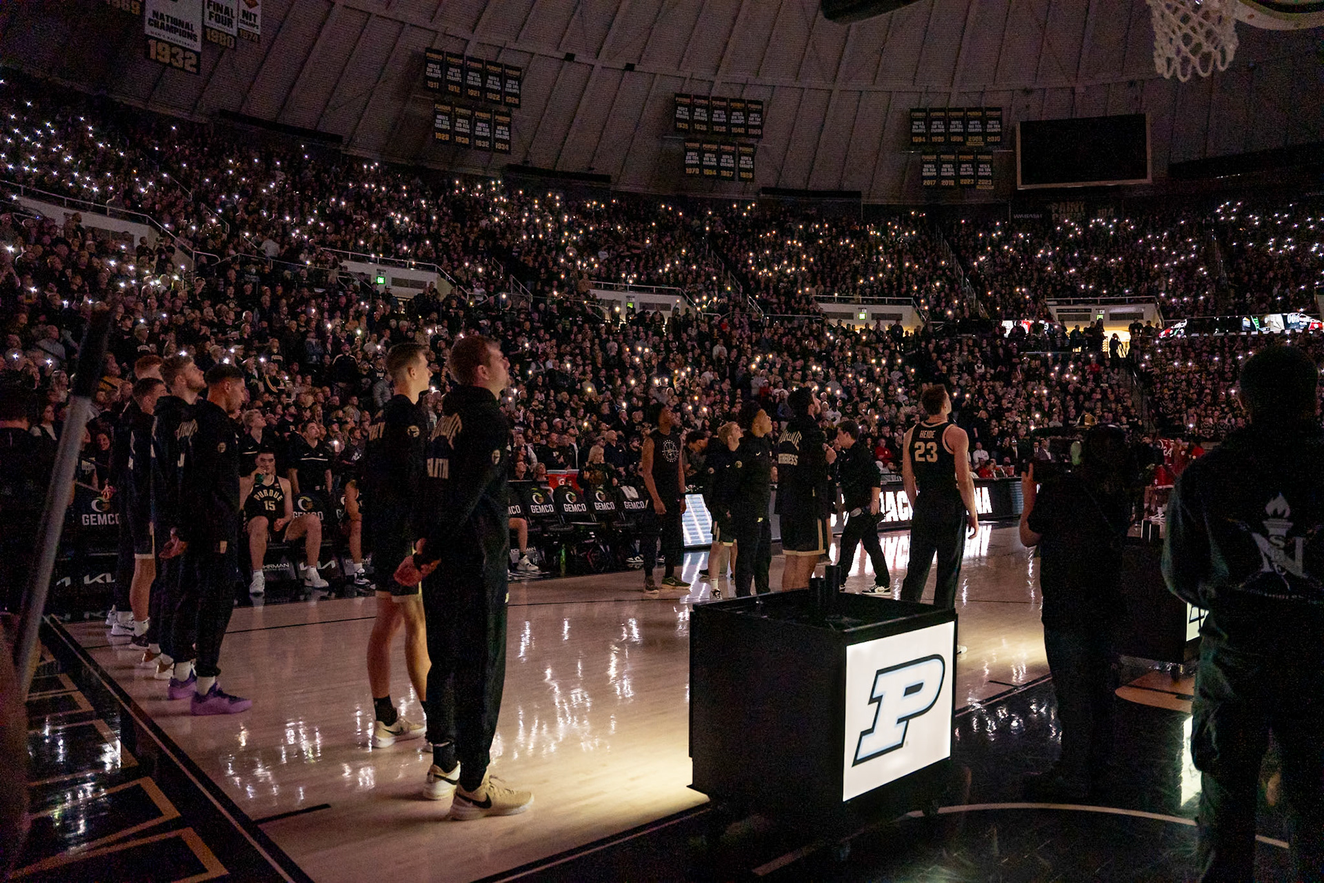 WEST LAFAYETTE, IN - FEBRUARY 10, 2024:  in Purdue Boilermaker vs Indiana Hoosiers Basketball at Mackey Arena(Photo by Steve Bowen / Bowen Arrow Photography / Northern Indiana Sports Report)