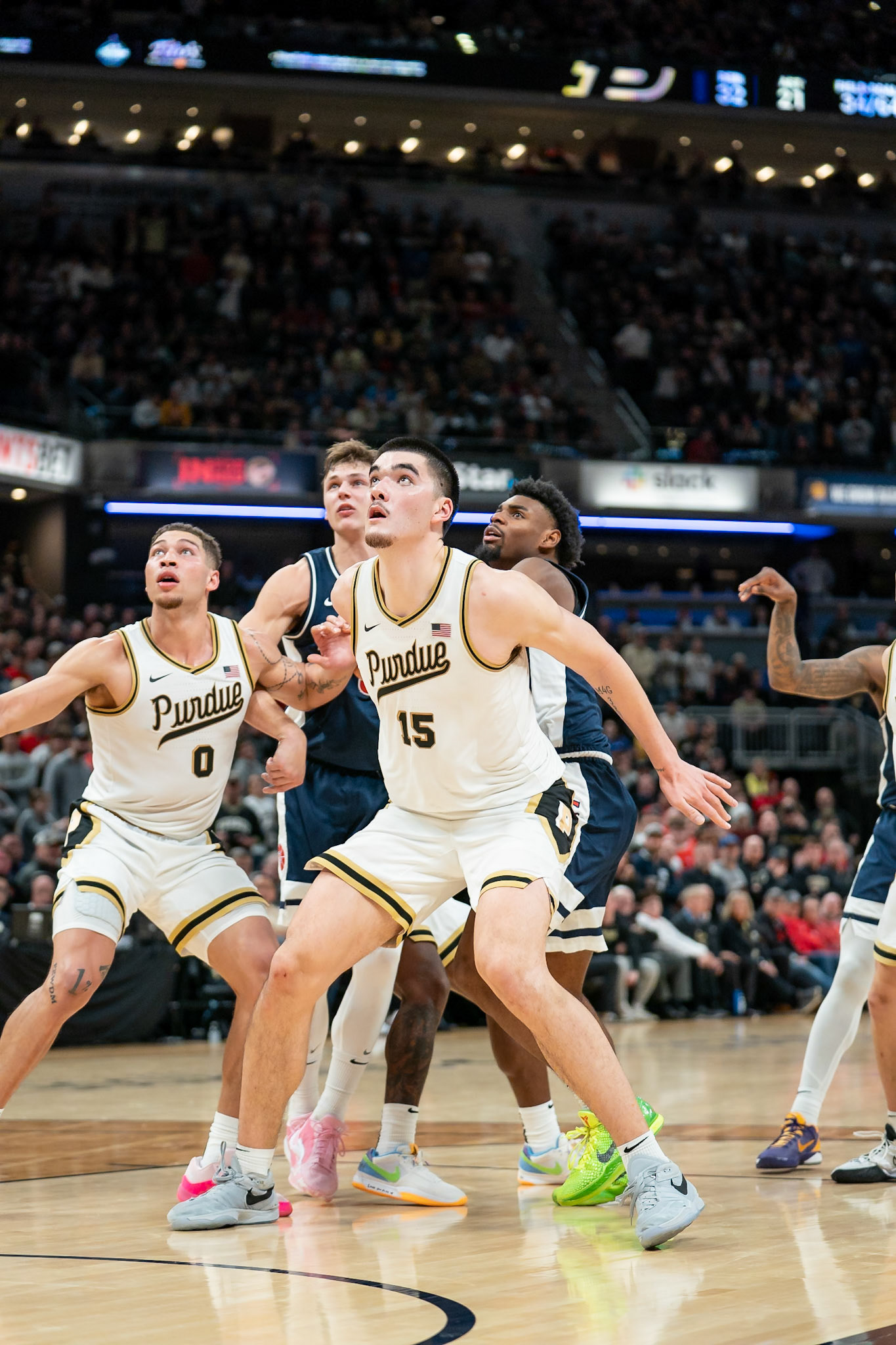 Photo (c) 2023 Bowen Arrow Photographywww.bowenarrowphotography.comIndy Classic basketball game between the Purdue University Boilermakers and the Arizona Univaersity Wildcats
